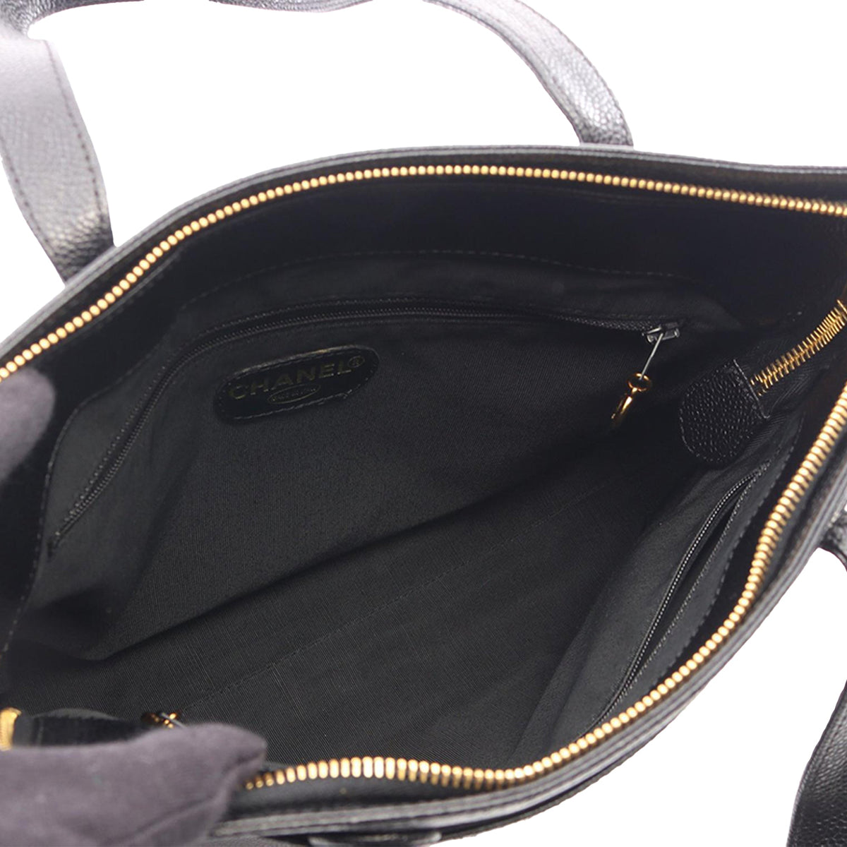 Chanel Caviar Logo Tote