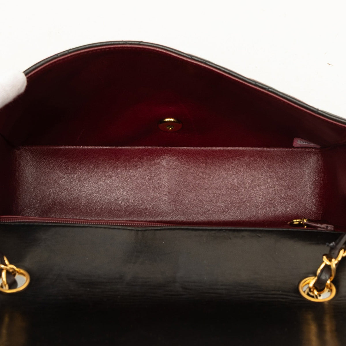 Chanel Medium Lambskin Diana Flap — Black