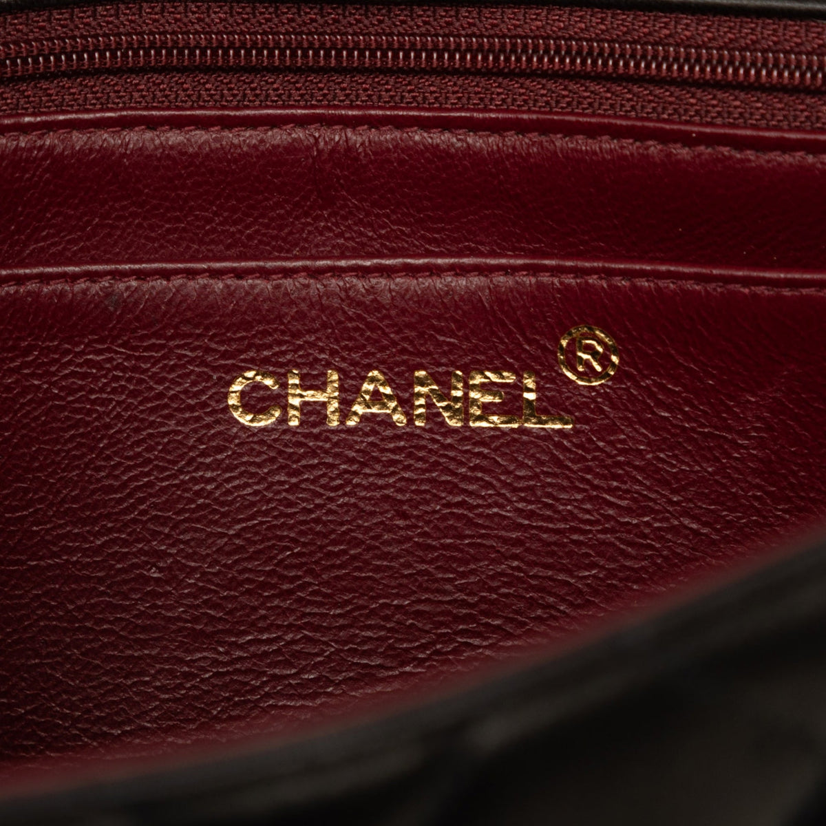 Chanel Medium Lambskin Diana Flap — Black