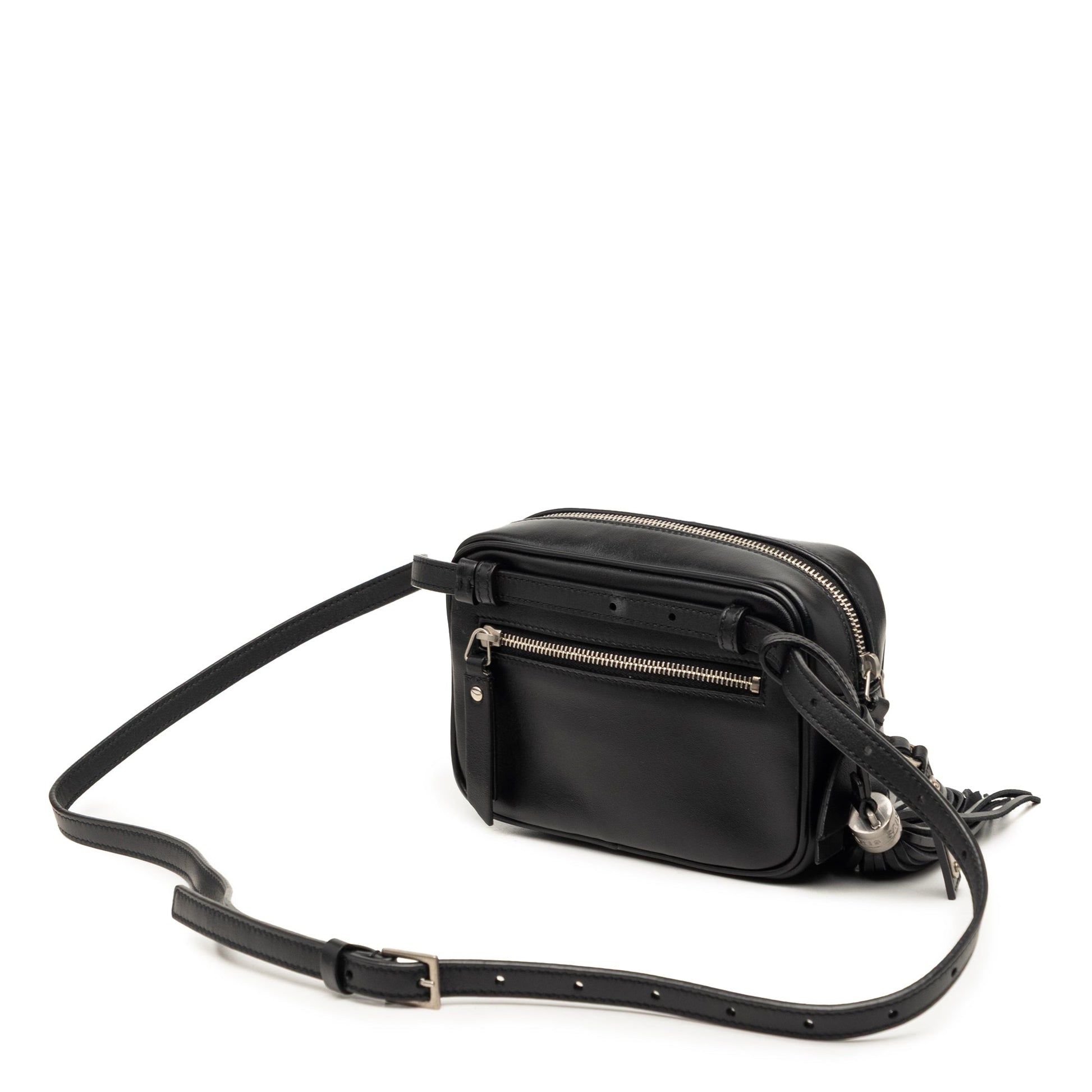 Saint Laurent Chevron Calfskin Monogram Tassel Lou Belt Bag