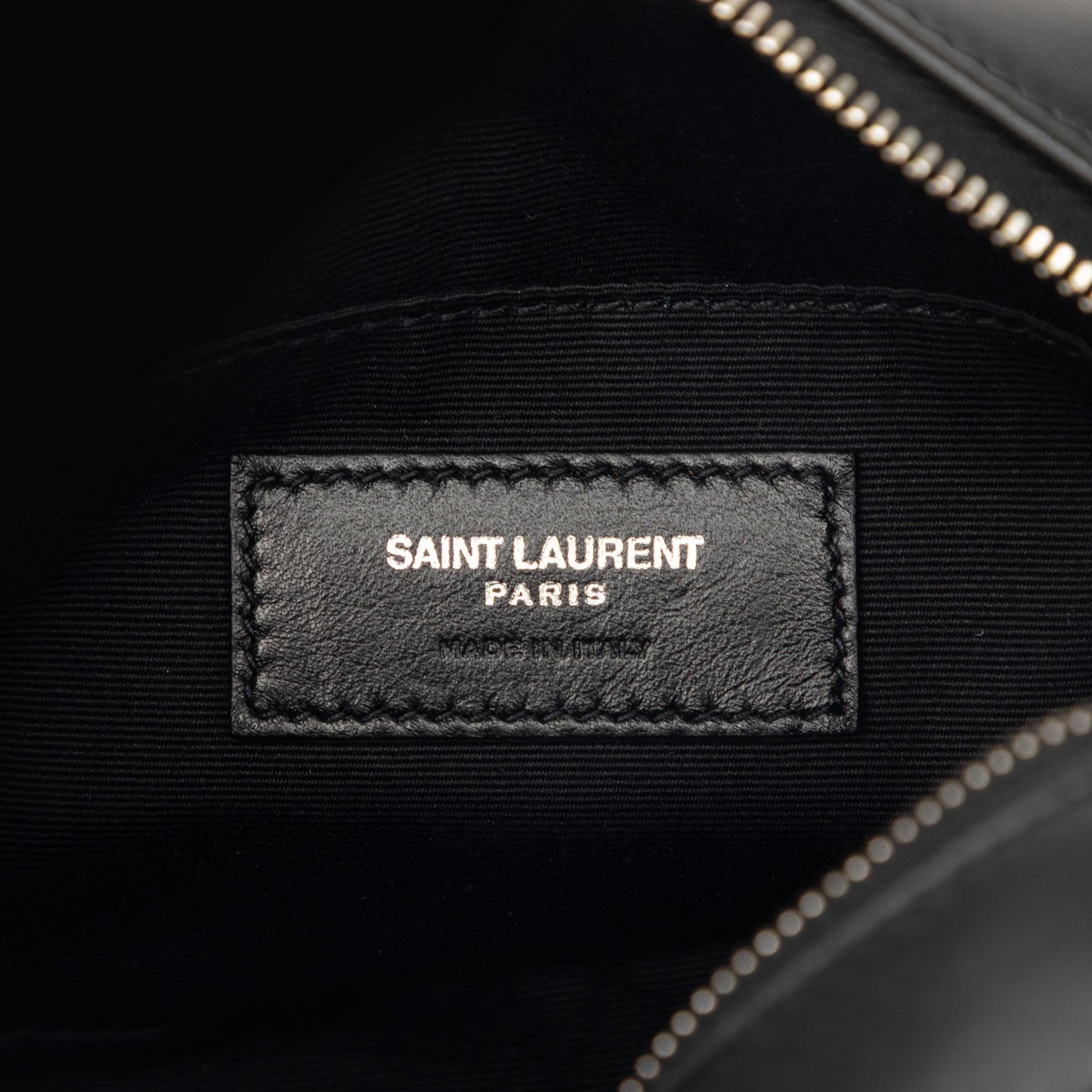 Saint Laurent Chevron Calfskin Monogram Tassel Lou Belt Bag