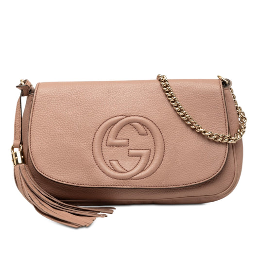 Gucci Medium Calfskin Soho Chain Flap Crossbody