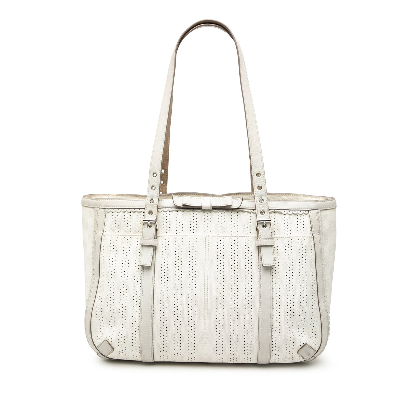 LOEWE Anagram Perforated Coated Canvas Tote