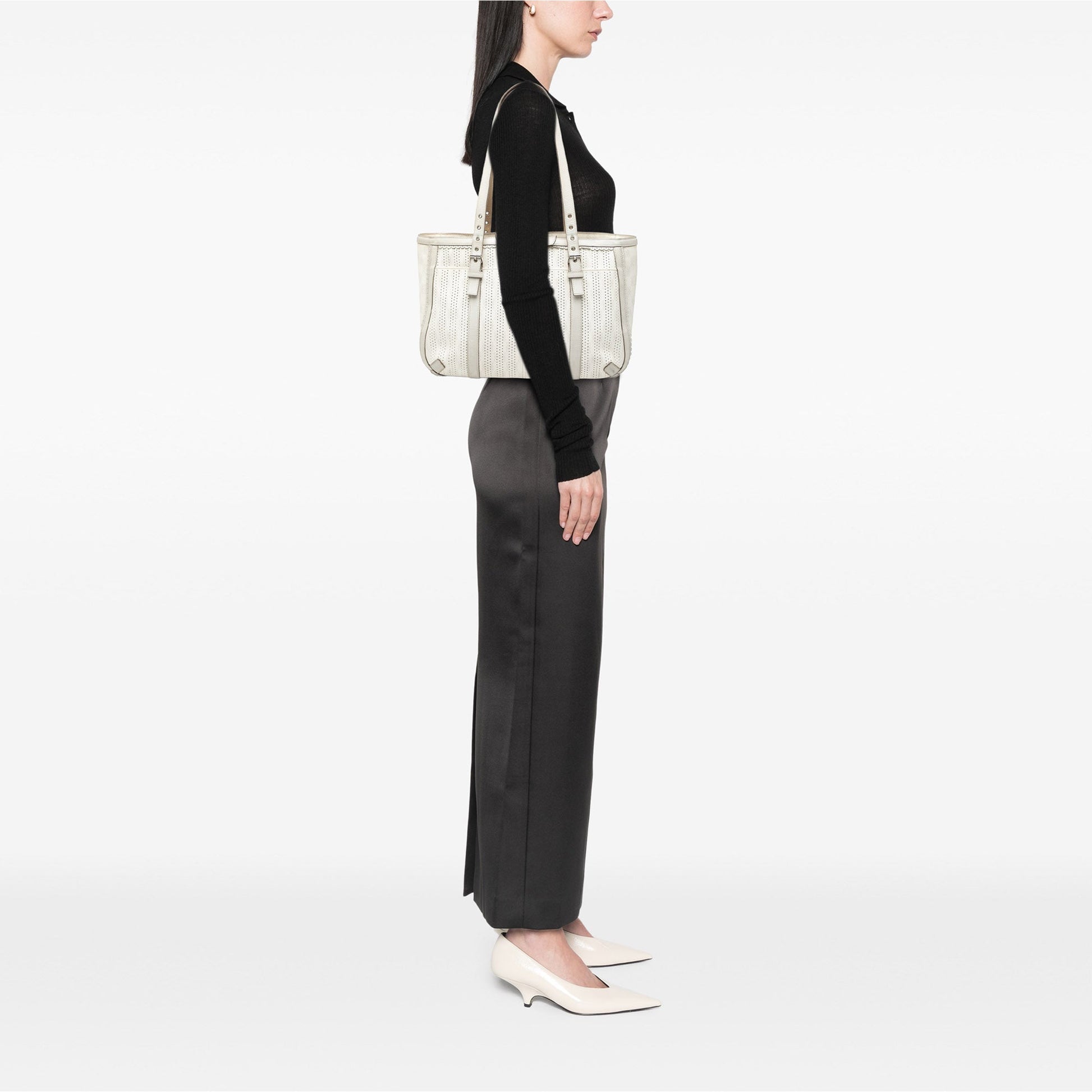 LOEWE Anagram Perforated Coated Canvas Tote
