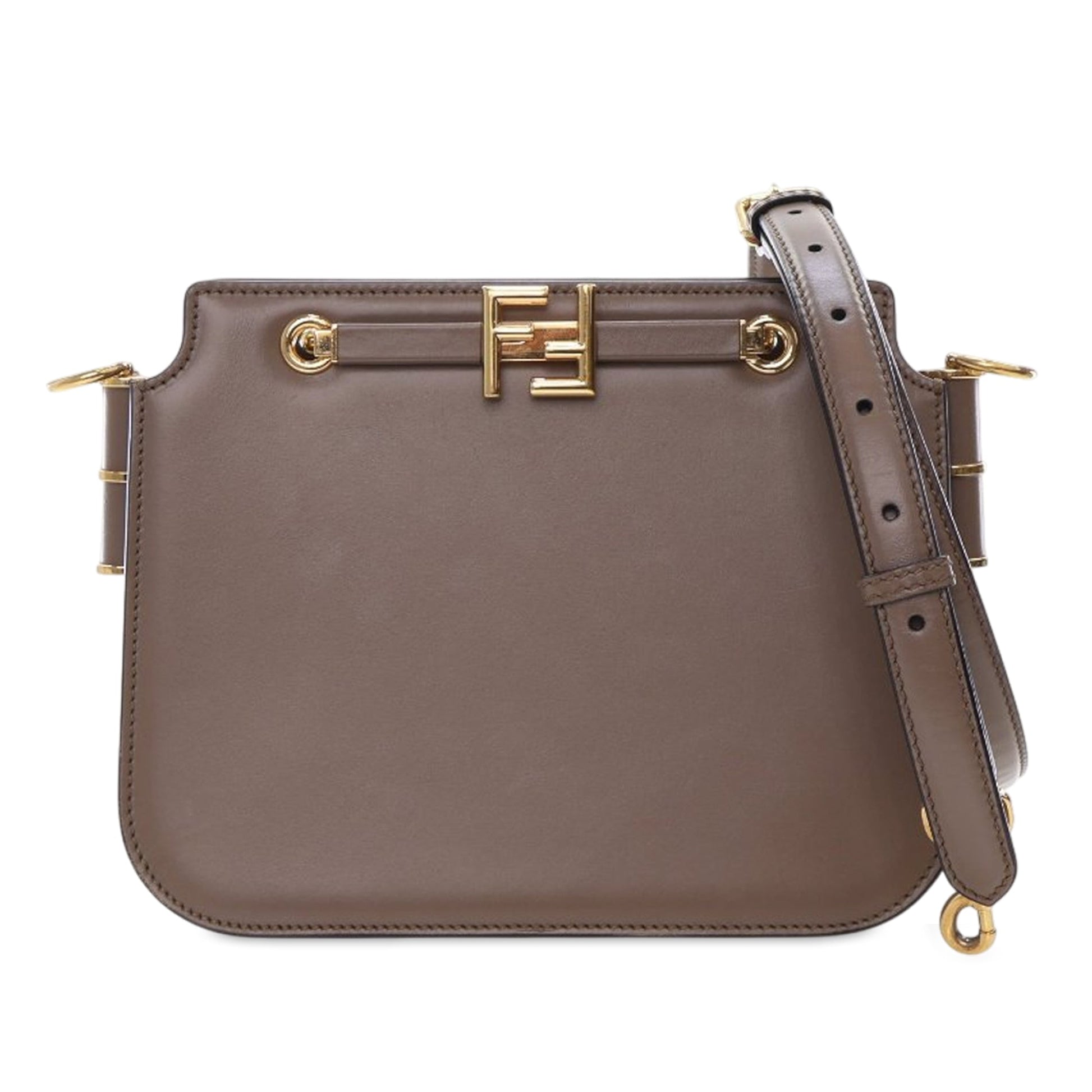 Fendi Smooth Calfskin Vitello King Luxor Touch Shoulder Bag