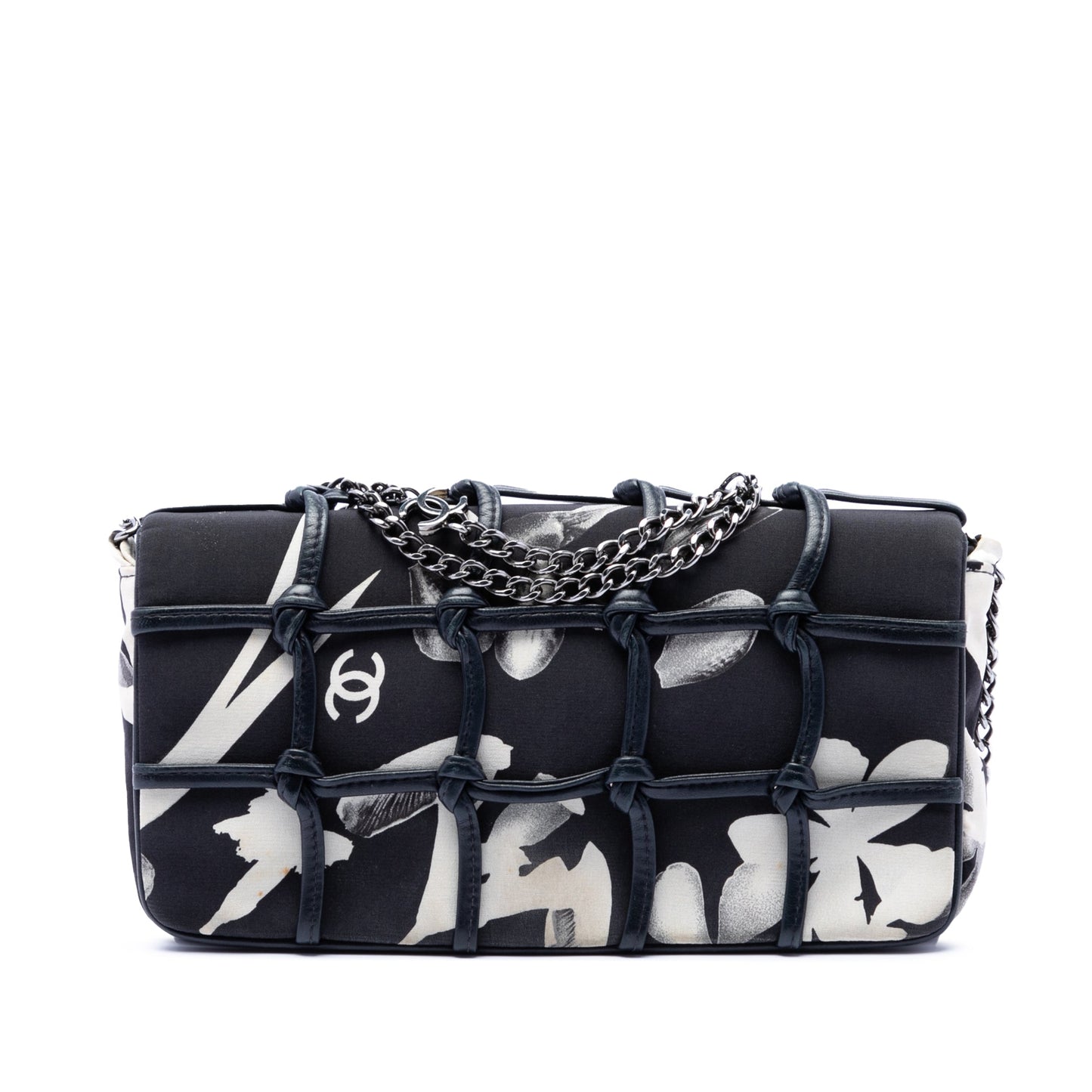 Chanel Small Silk and Lambskin Net Tahiti Flap