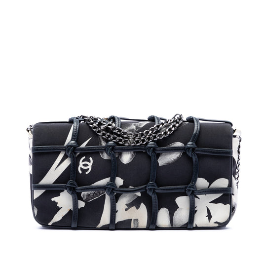 Chanel Small Silk and Lambskin Net Tahiti Flap