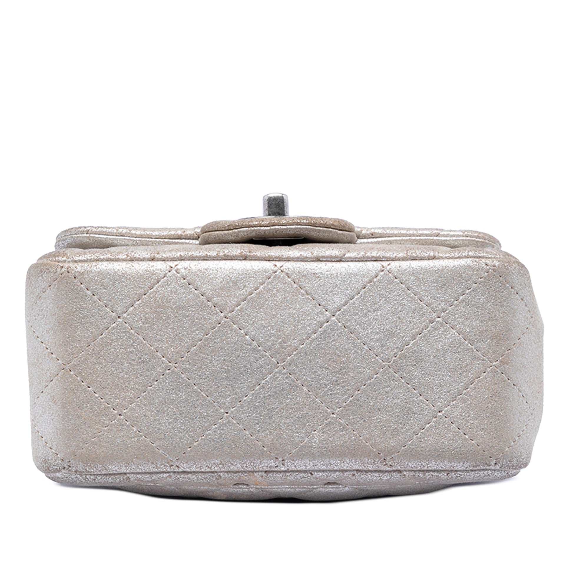 Chanel Mini Square Classic Metallic Lambskin Single Flap