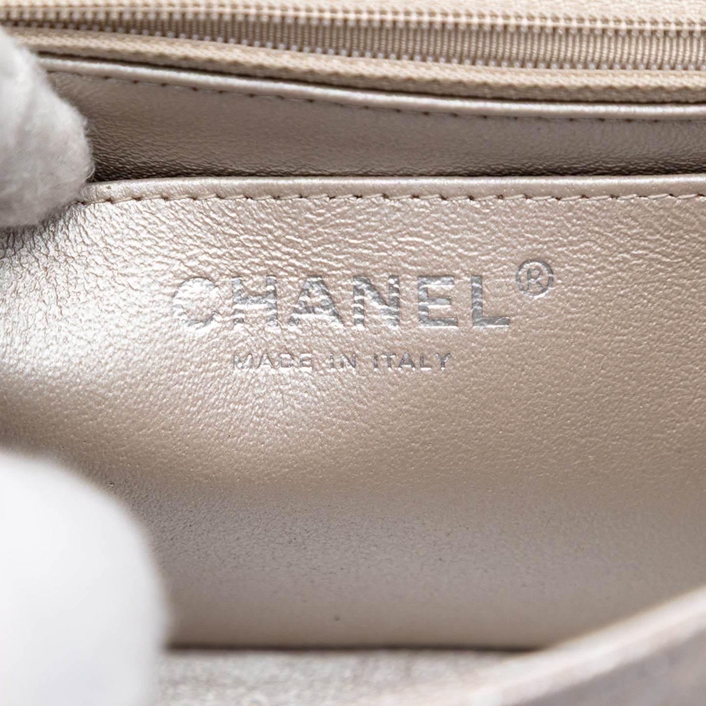 Chanel Mini Square Classic Metallic Lambskin Single Flap