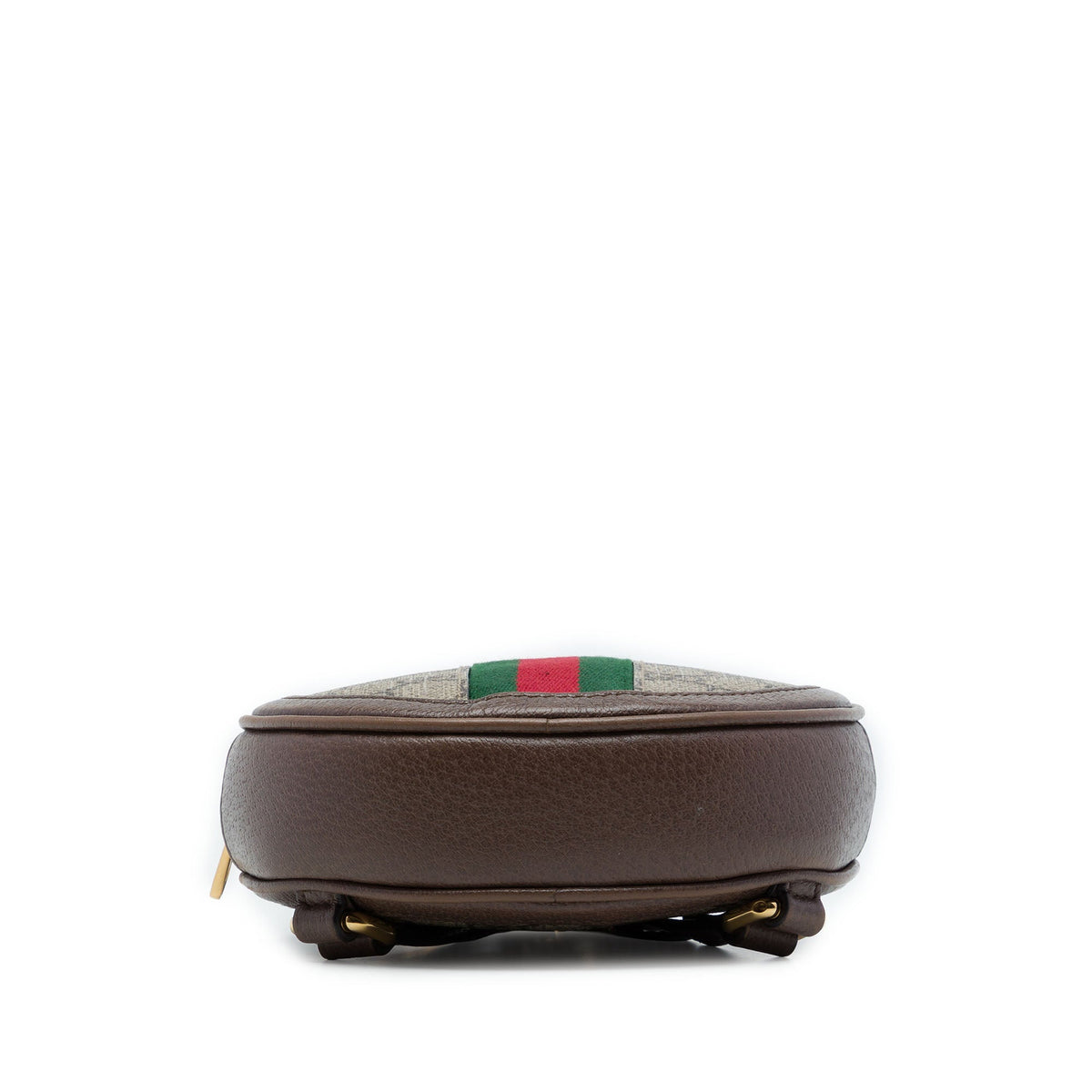 Gucci Mini GG Supreme Web Ophidia Round Backpack — Beige