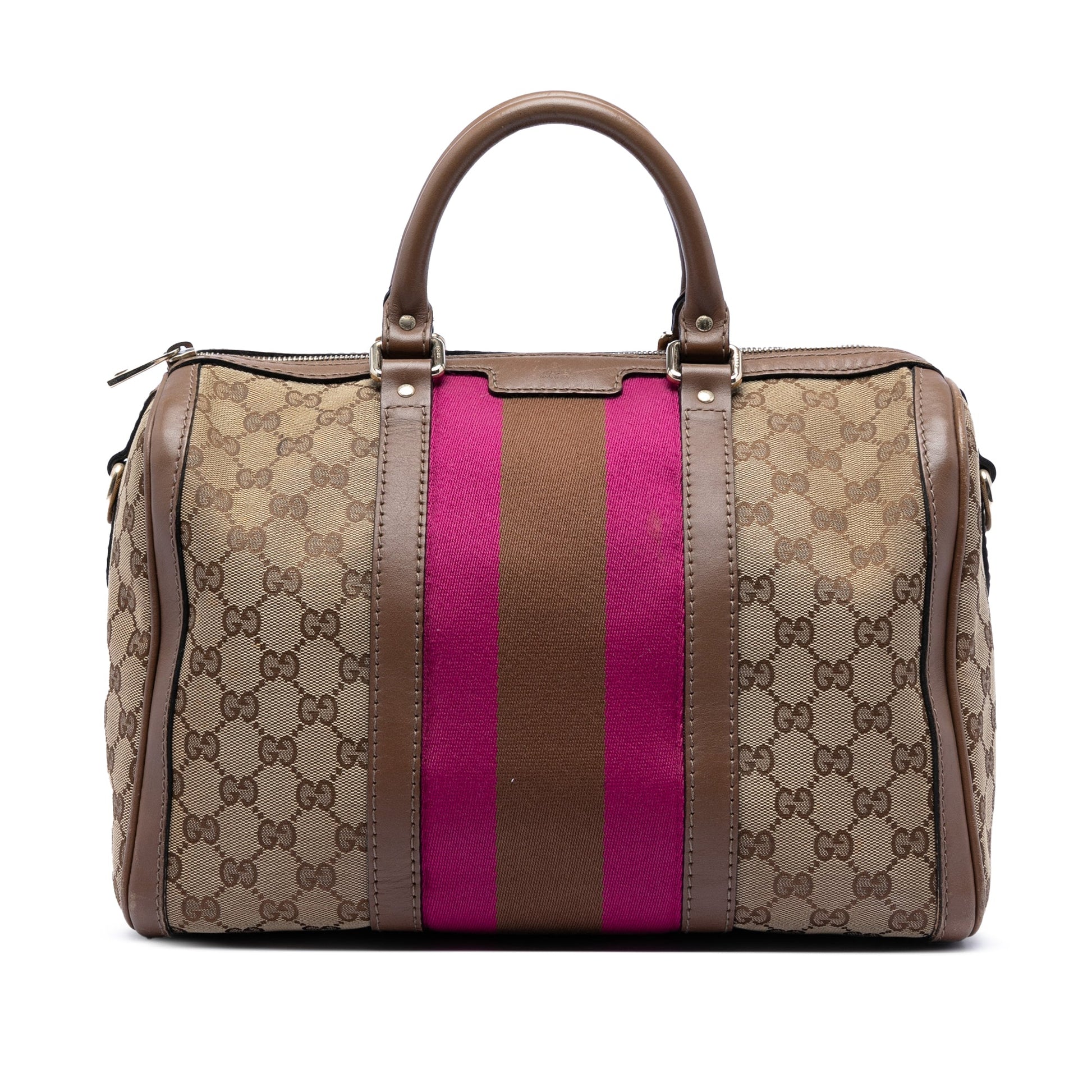 Gucci Medium GG Canvas Web Joy Boston Bag