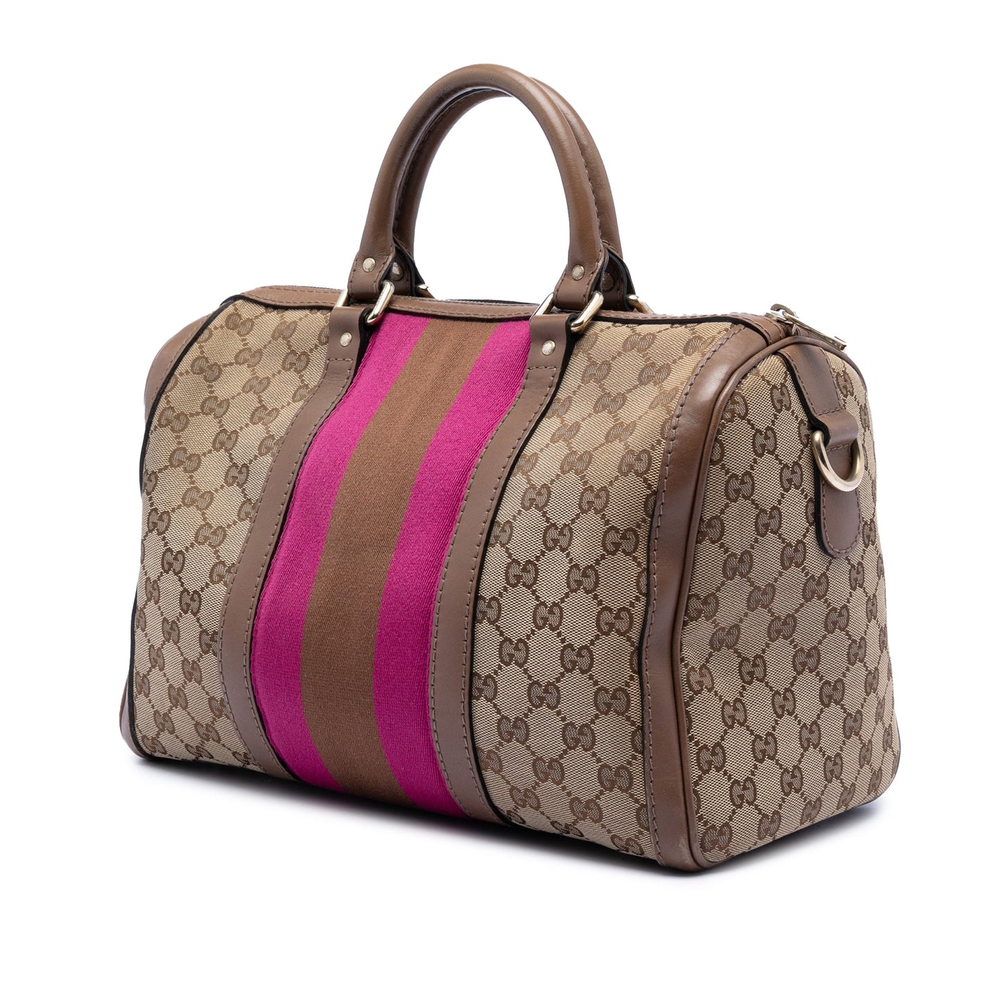 Gucci Medium GG Canvas Web Joy Boston Bag