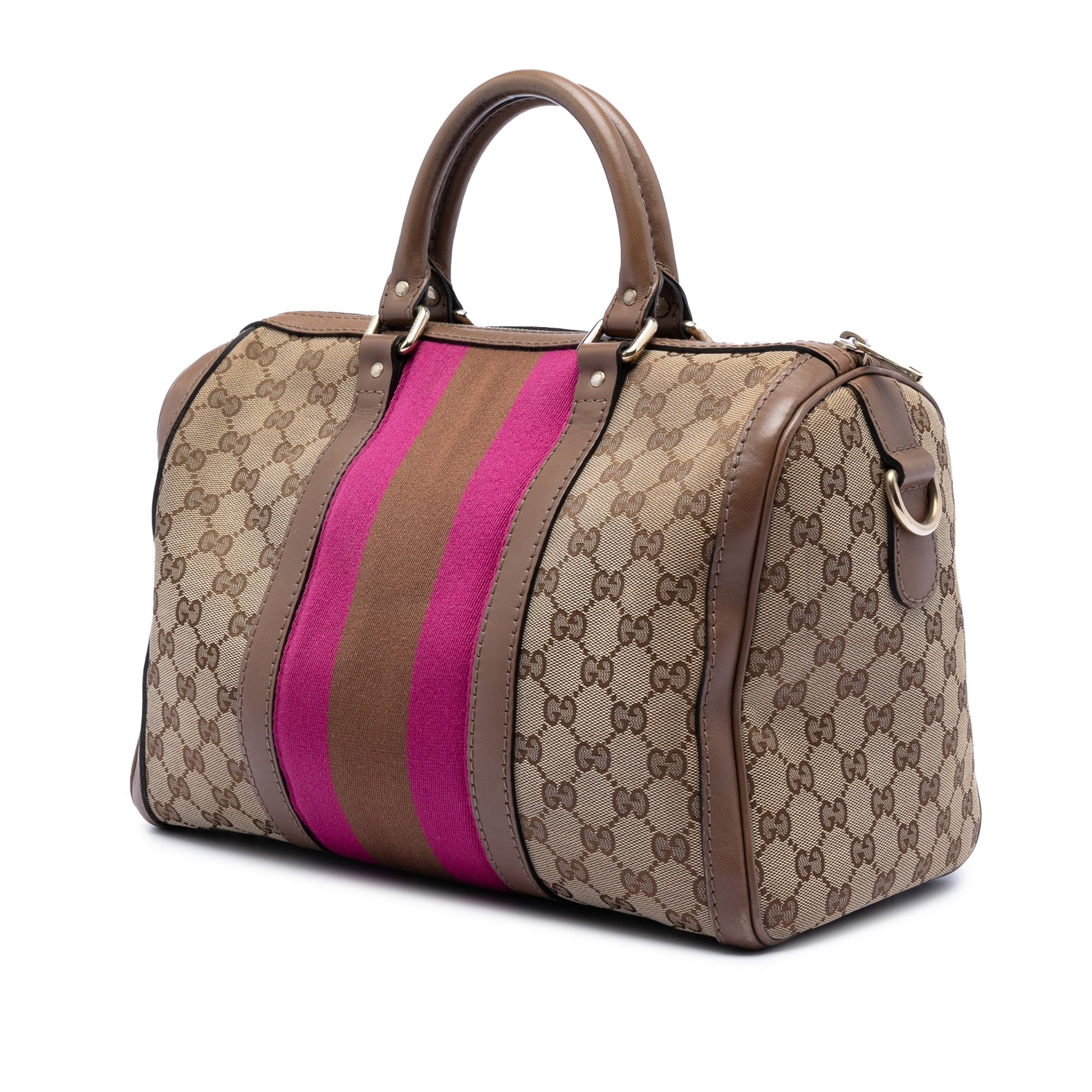 Gucci Medium GG Canvas Web Joy Boston Bag
