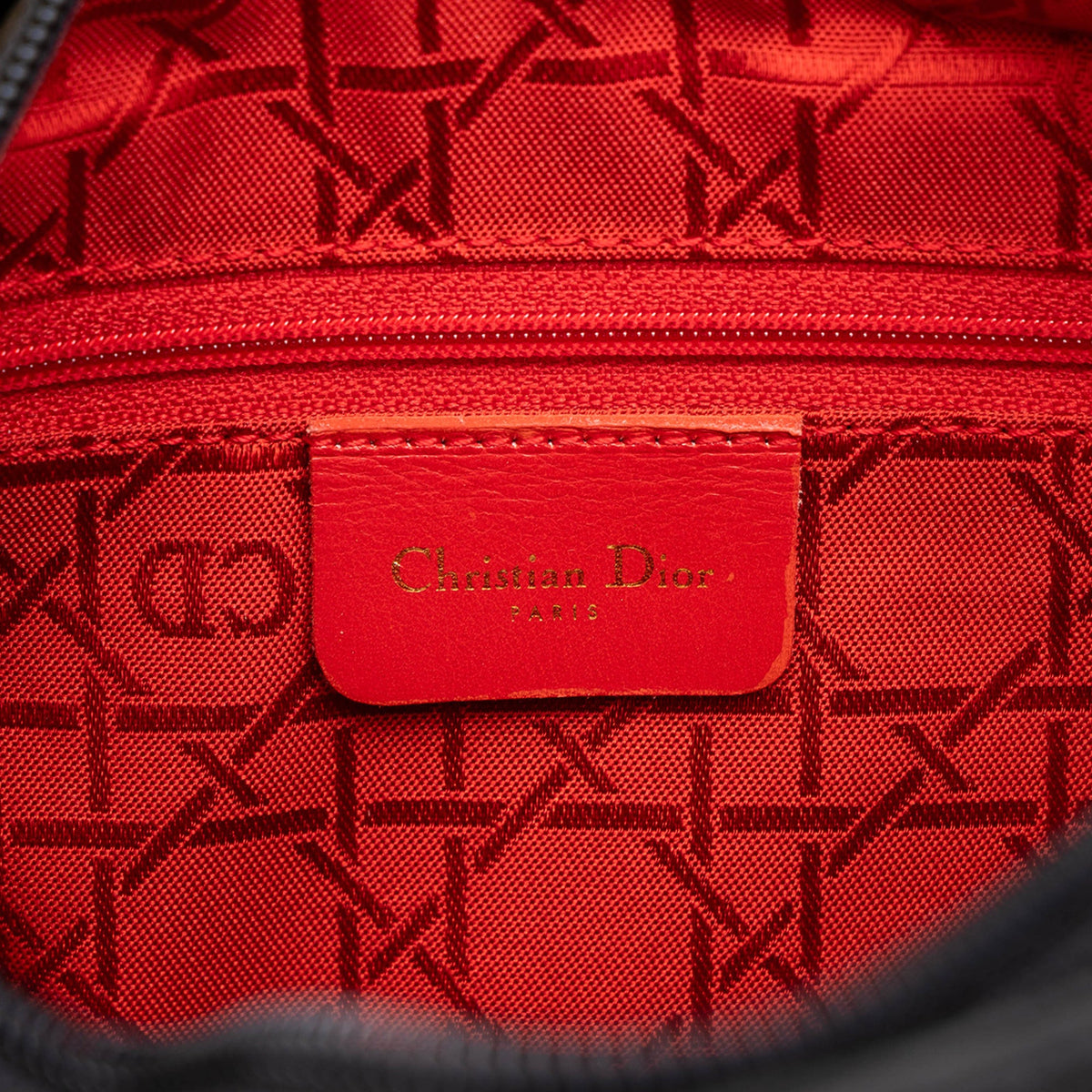 Dior Medium Nylon Cannage Lady Dior — Black