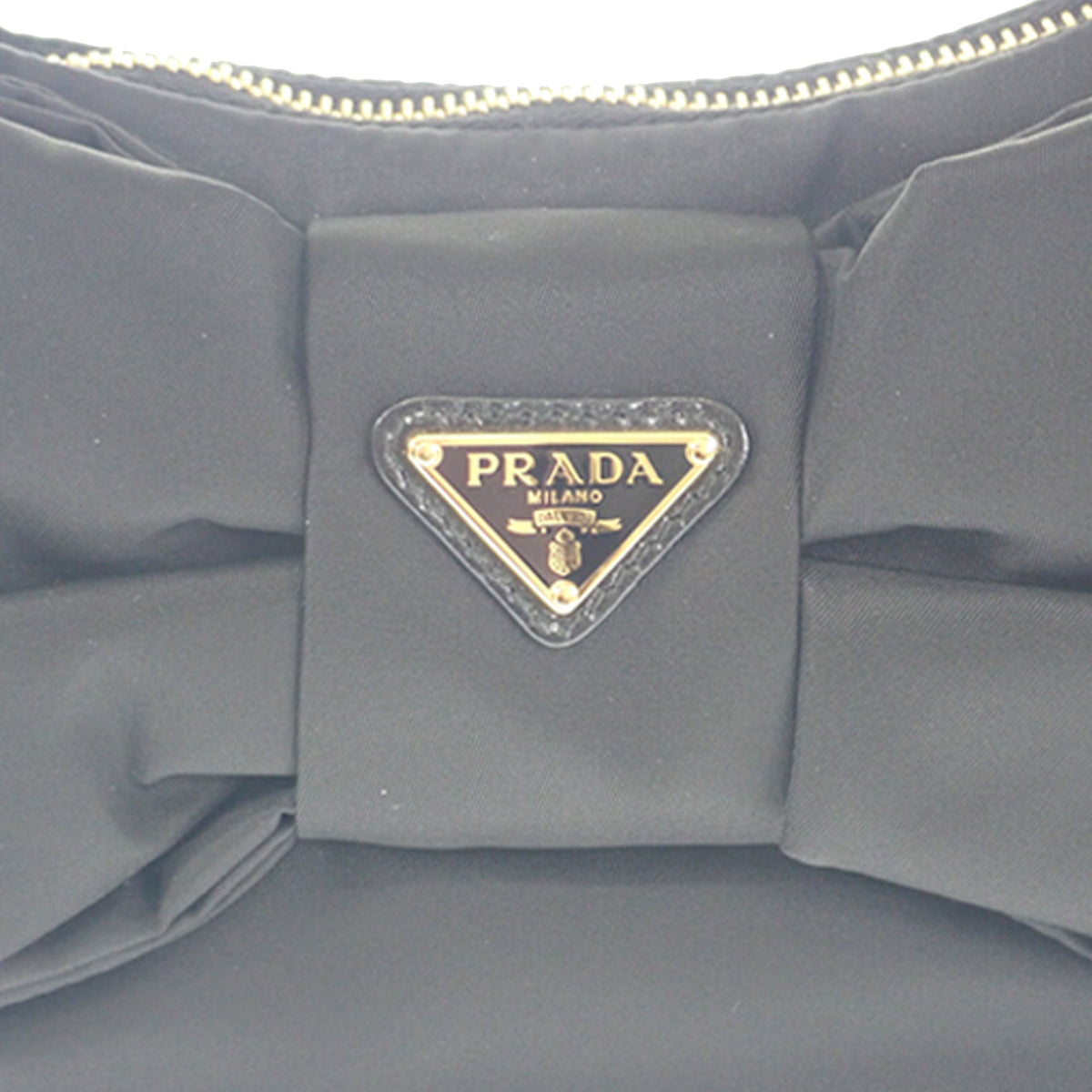 Prada Mini Re Nylon and Nappa Bow Satchel
