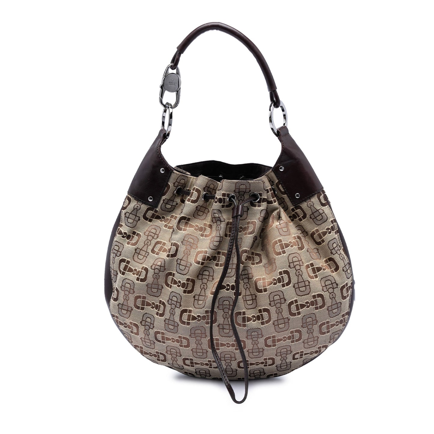 Gucci Horsebit Canvas Hobo
