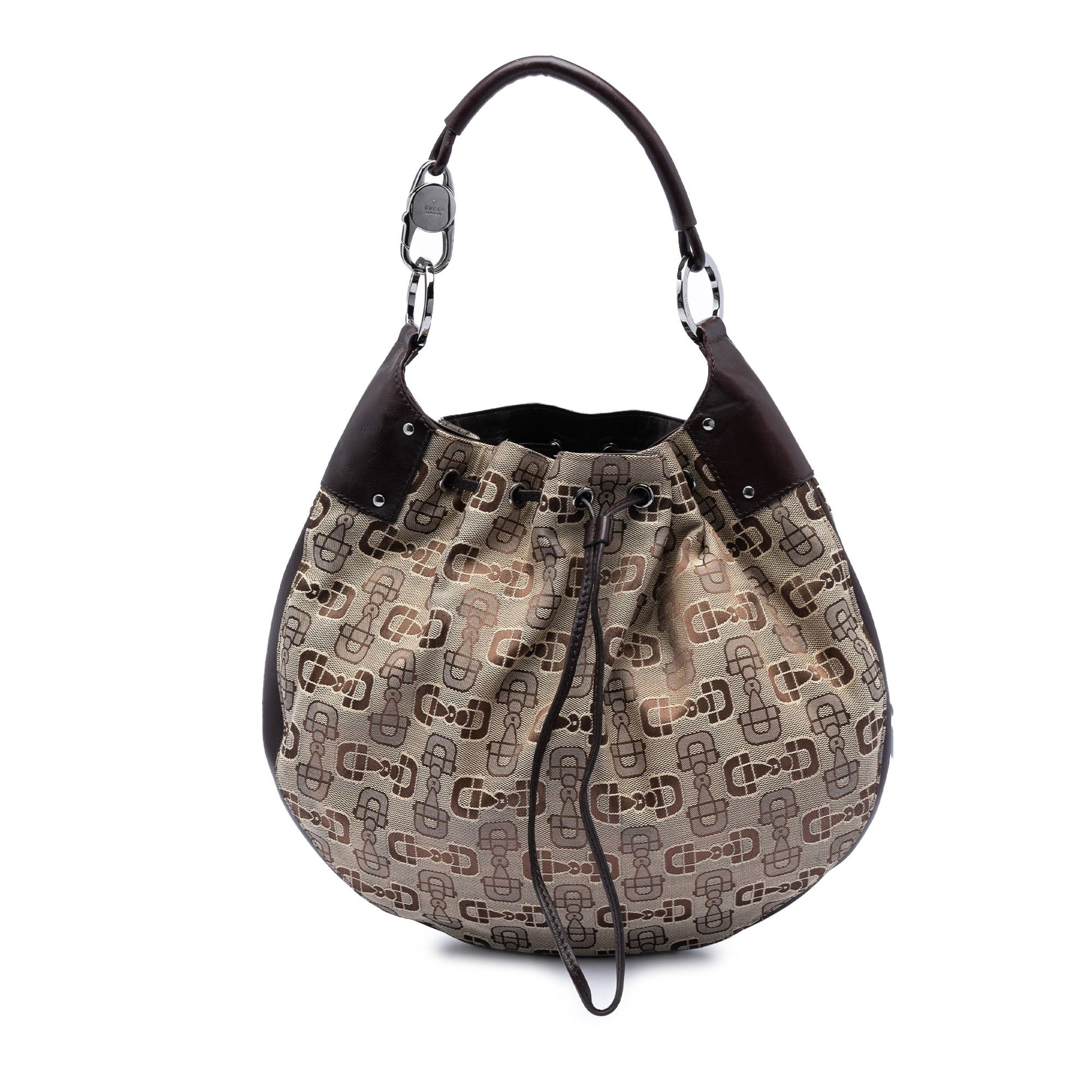Gucci Horsebit Canvas Hobo