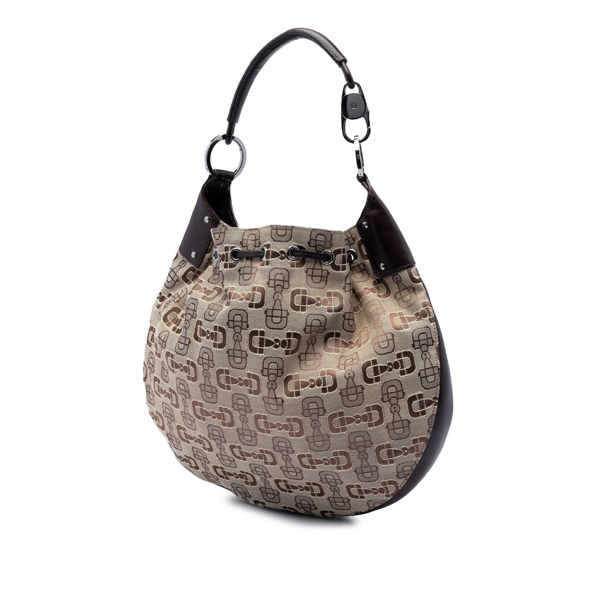 Gucci Horsebit Canvas Hobo