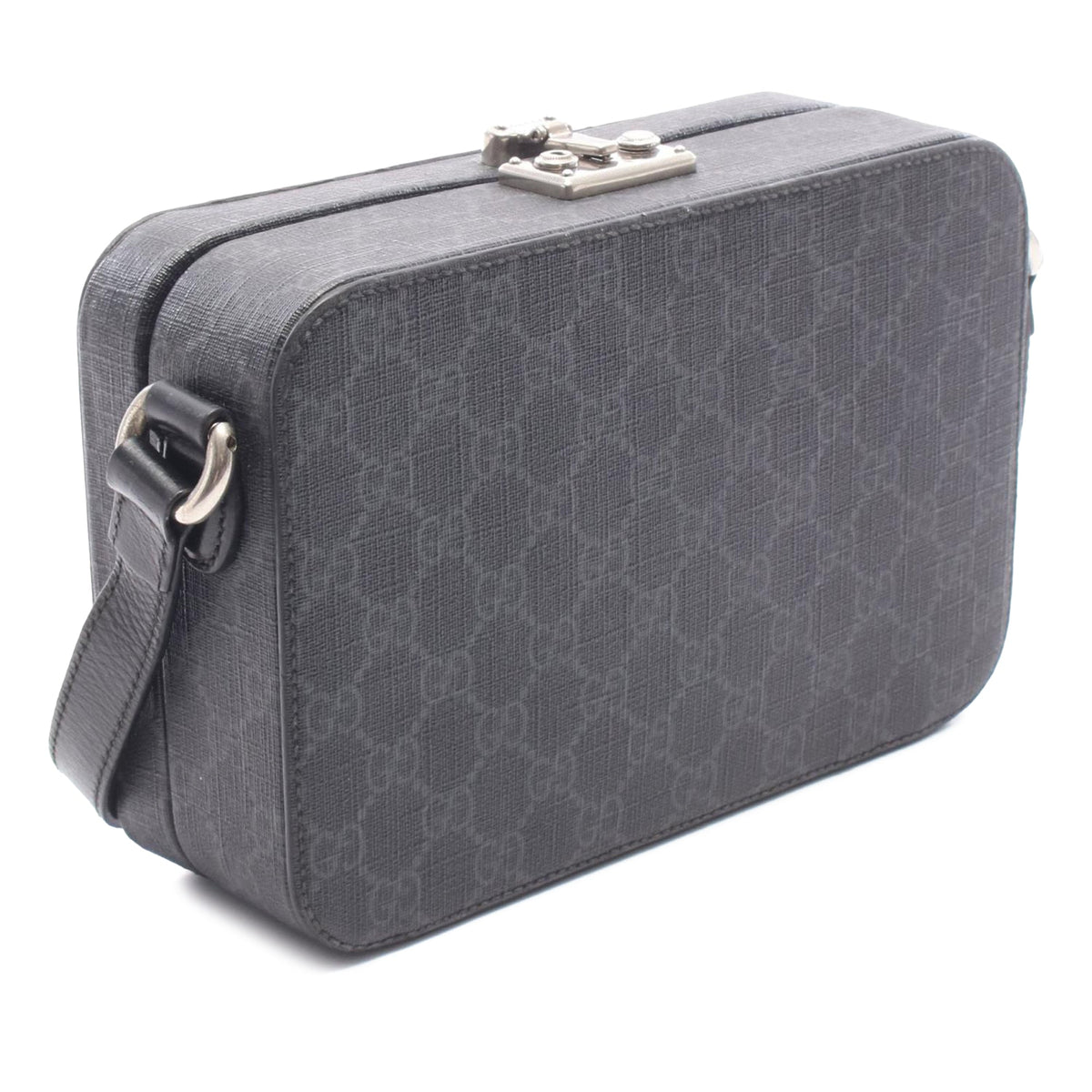 Gucci GG Supreme Interlocking G Crossbody — Black