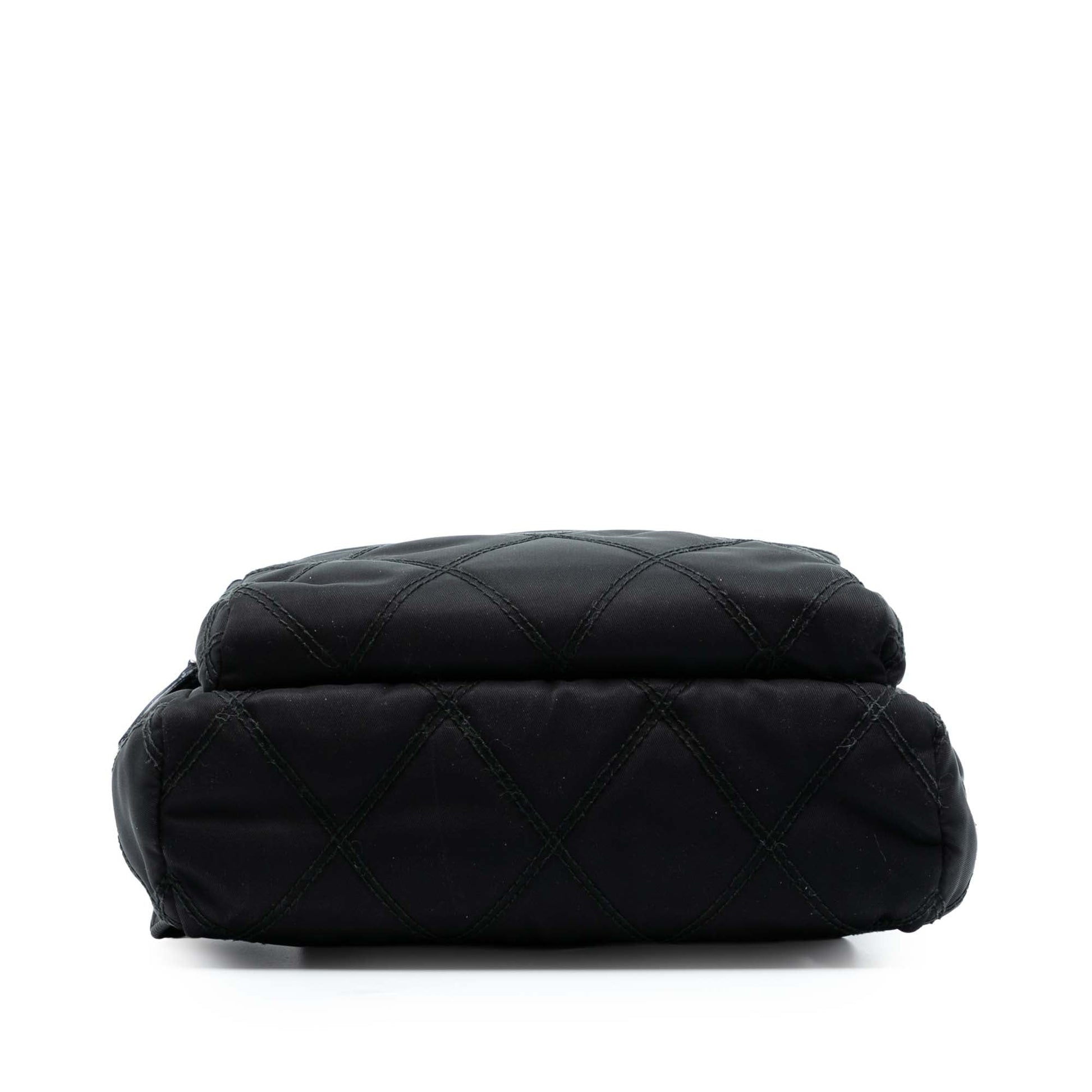 Prada Saffiano Trimmed Impuntu Tessuto Backpack