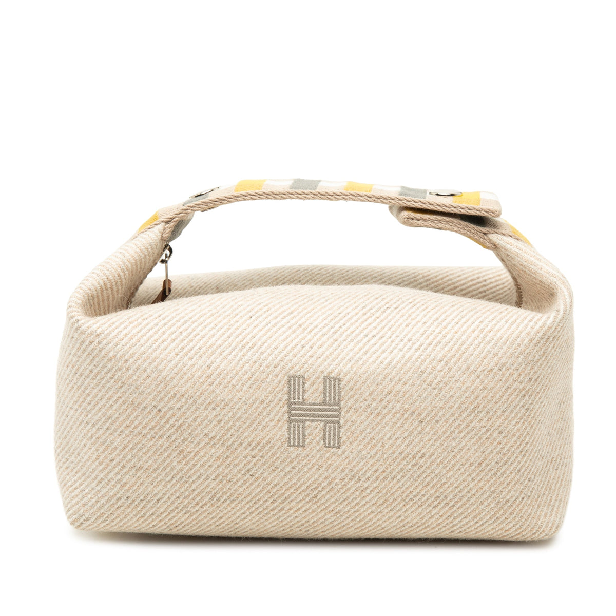 Hermès Small Wool Bride A Brac Au Carre Case — Beige
