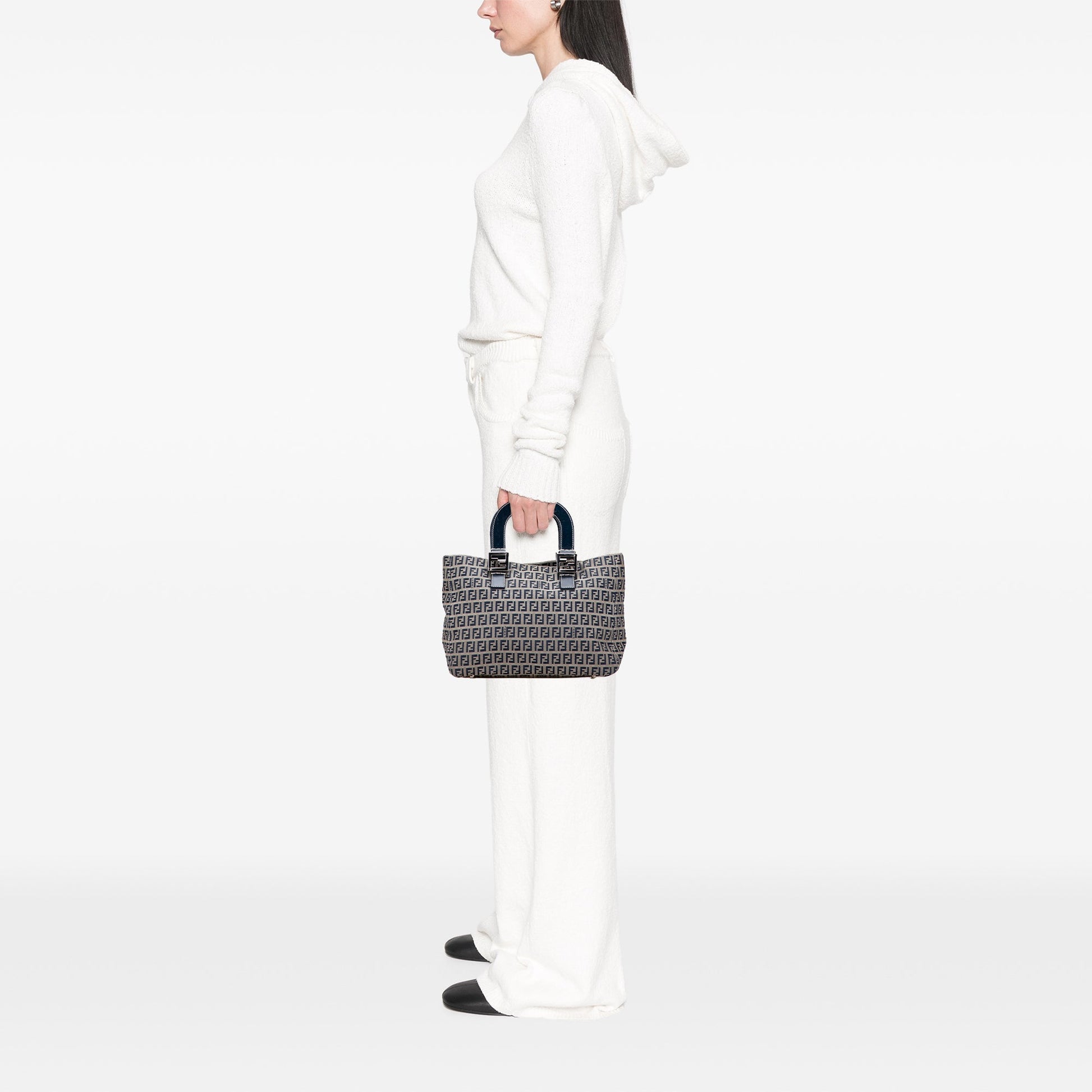 Fendi Small Zucchino Canvas Twins Tote
