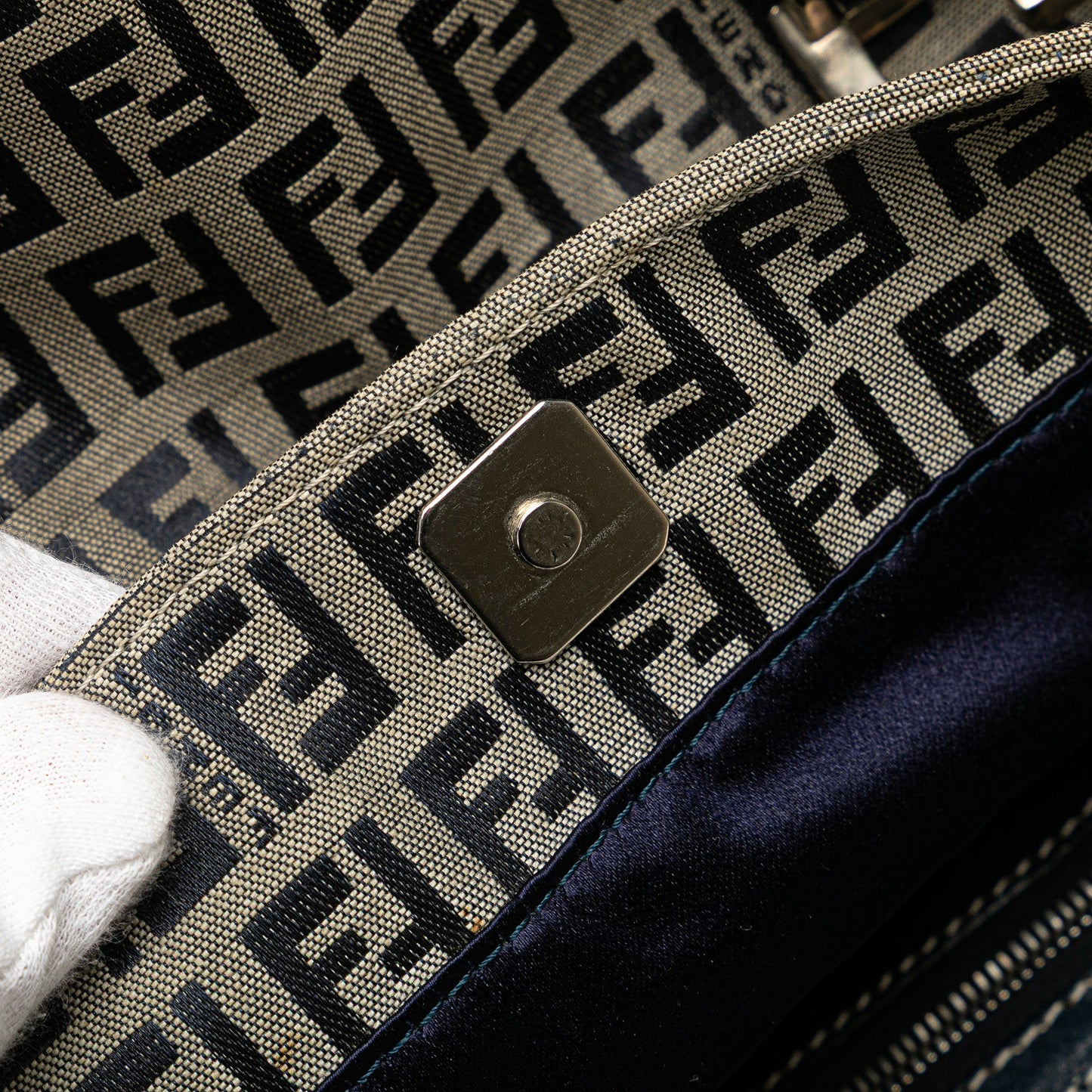 Fendi Small Zucchino Canvas Twins Tote