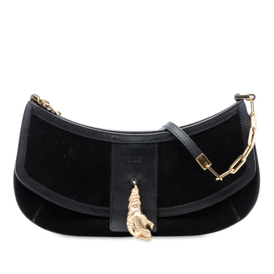 Gucci Suede Tiger Head Crossbody