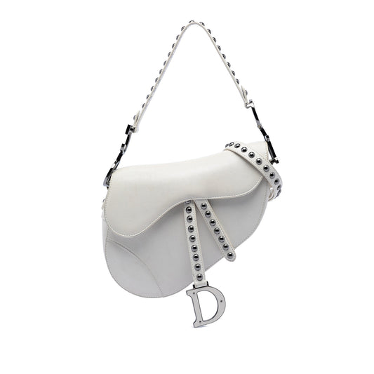Studded Leather Saddle Bag