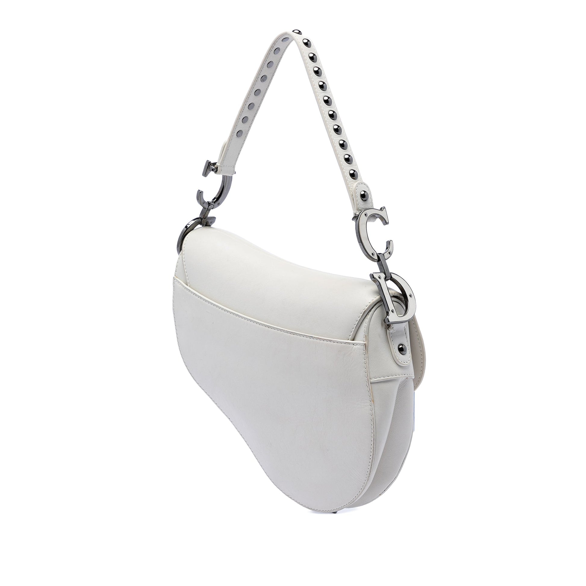 Studded Leather Saddle Bag