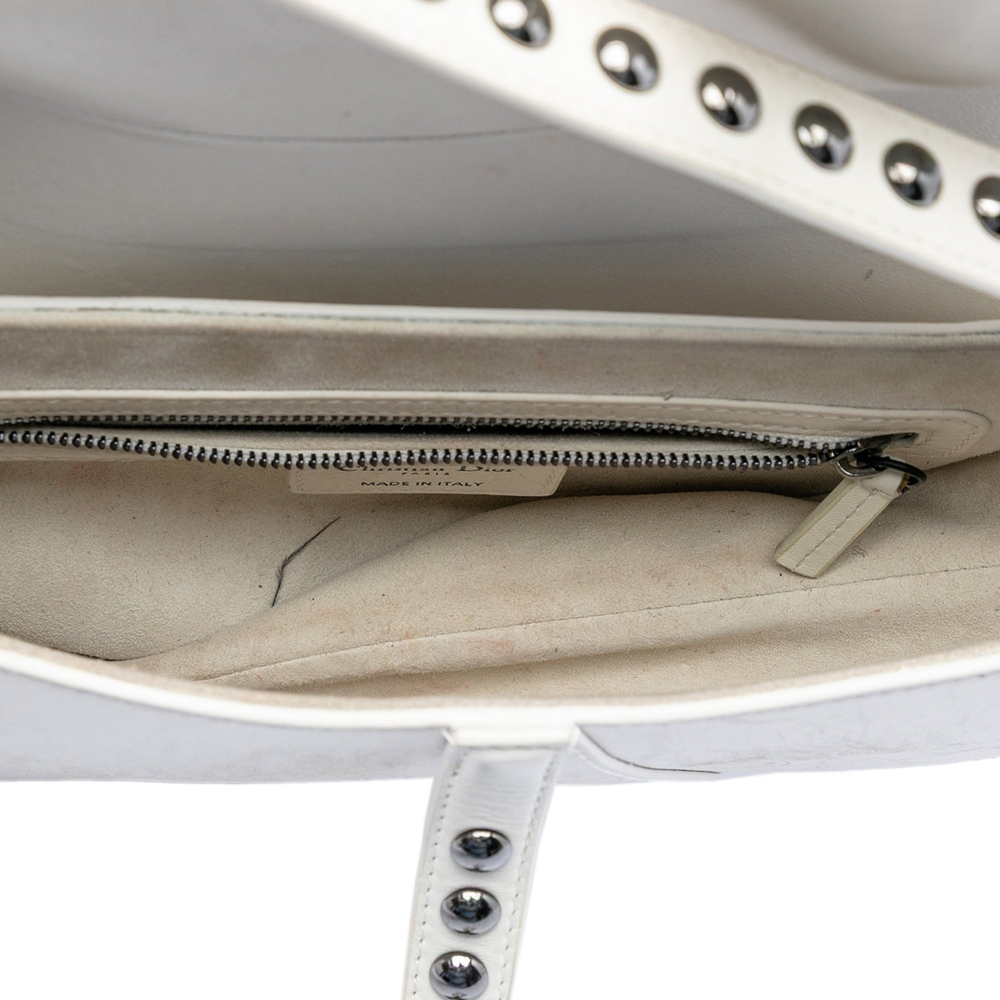 Studded Leather Saddle Bag
