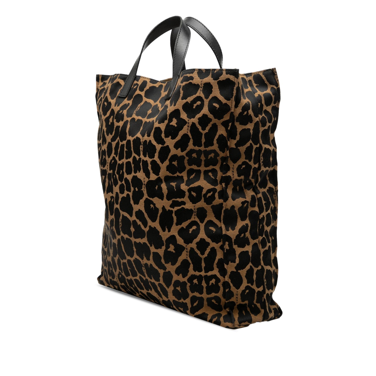 Fendi Leopard Print Canvas Tote