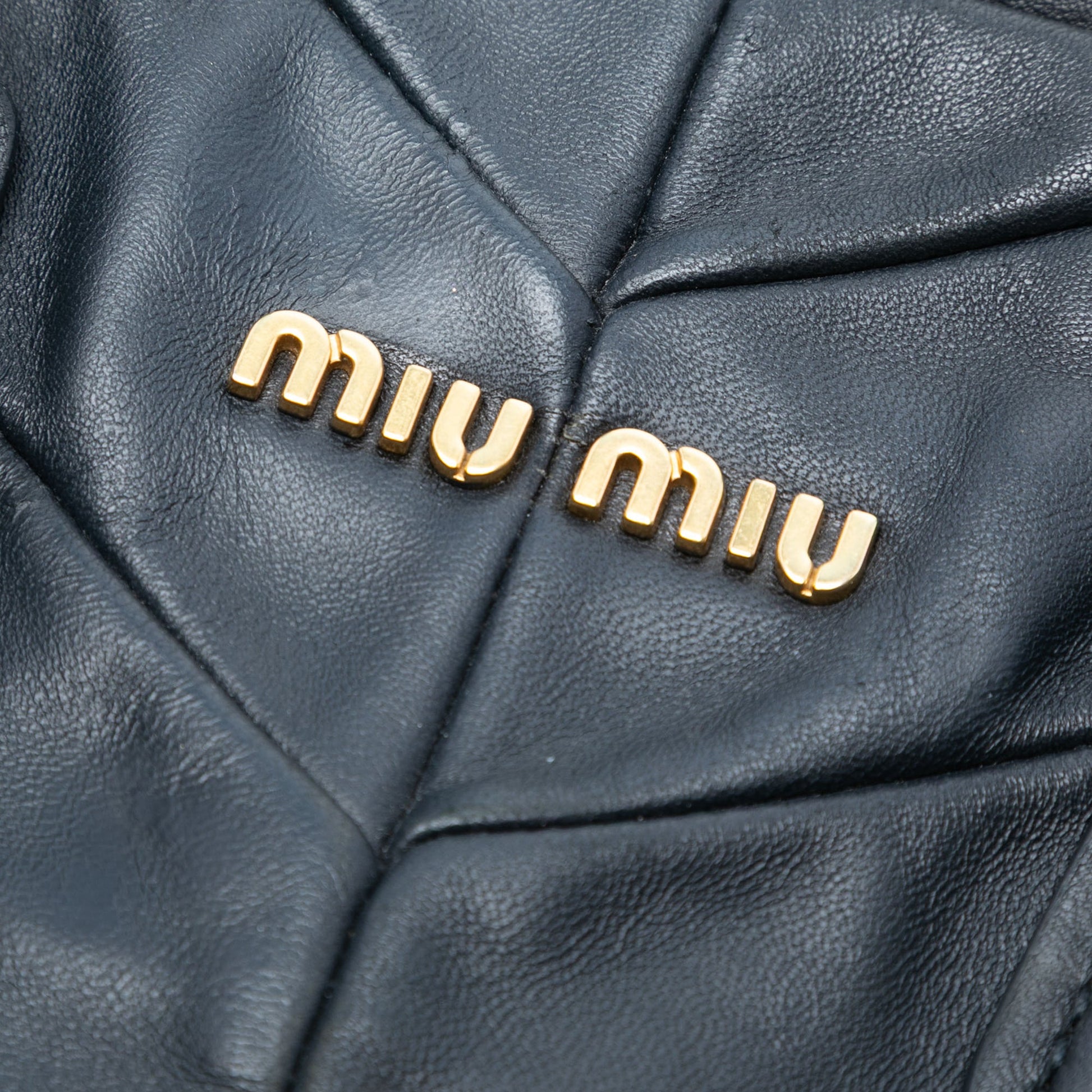 Miu Miu Quilted Nappa Plastic Chain Tote