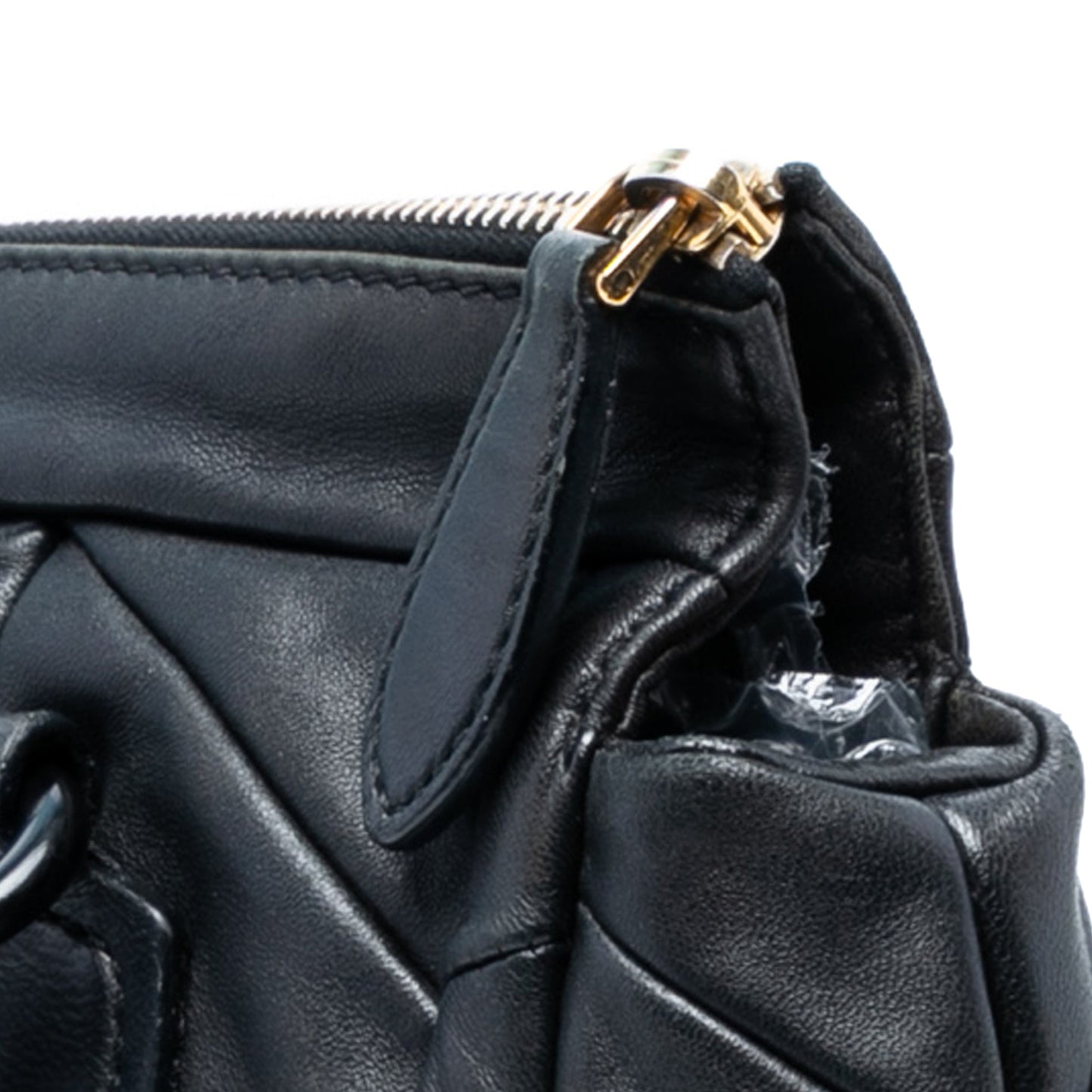 Miu Miu Quilted Nappa Plastic Chain Tote