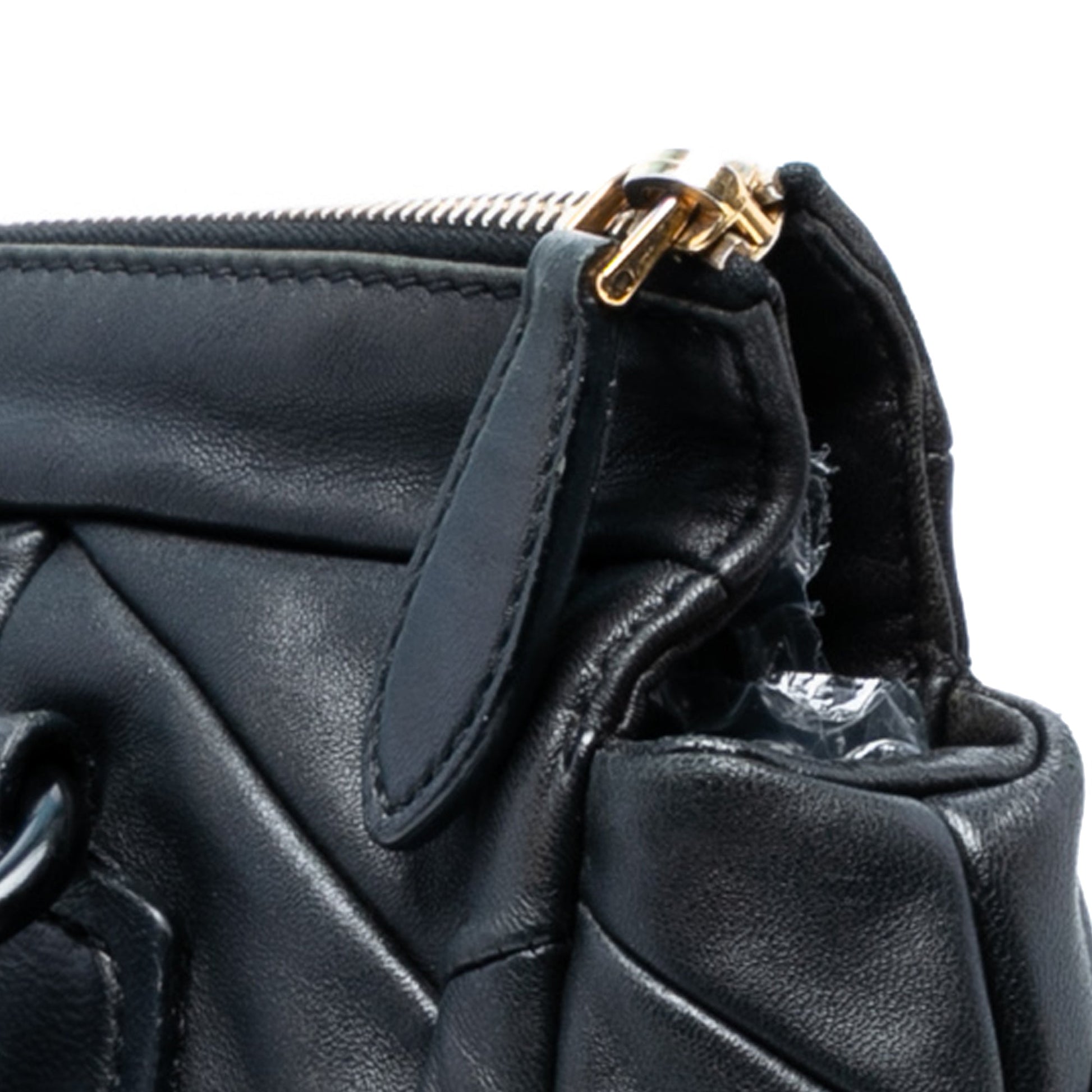 Miu Miu Quilted Nappa Plastic Chain Tote