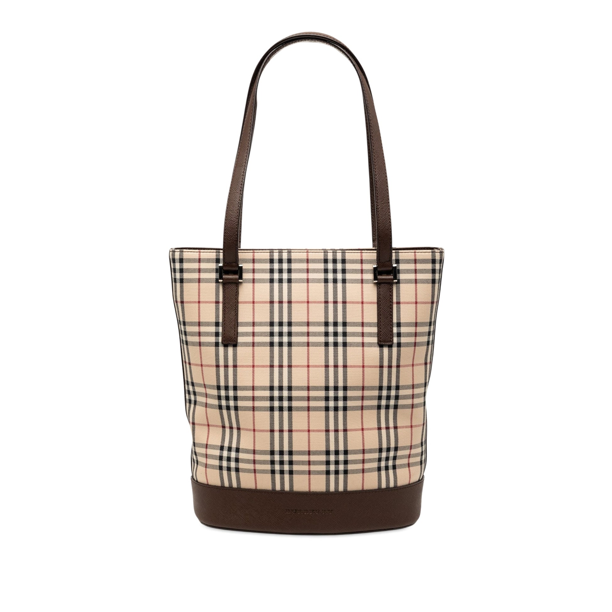 Burberry House Check Canvas Bucket Bag