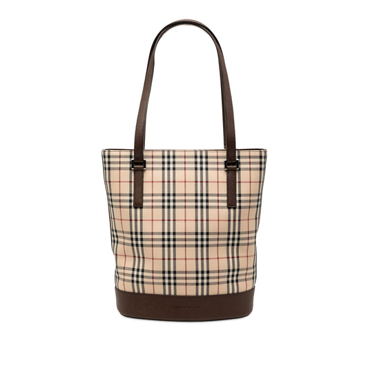 Burberry House Check Canvas Bucket Bag