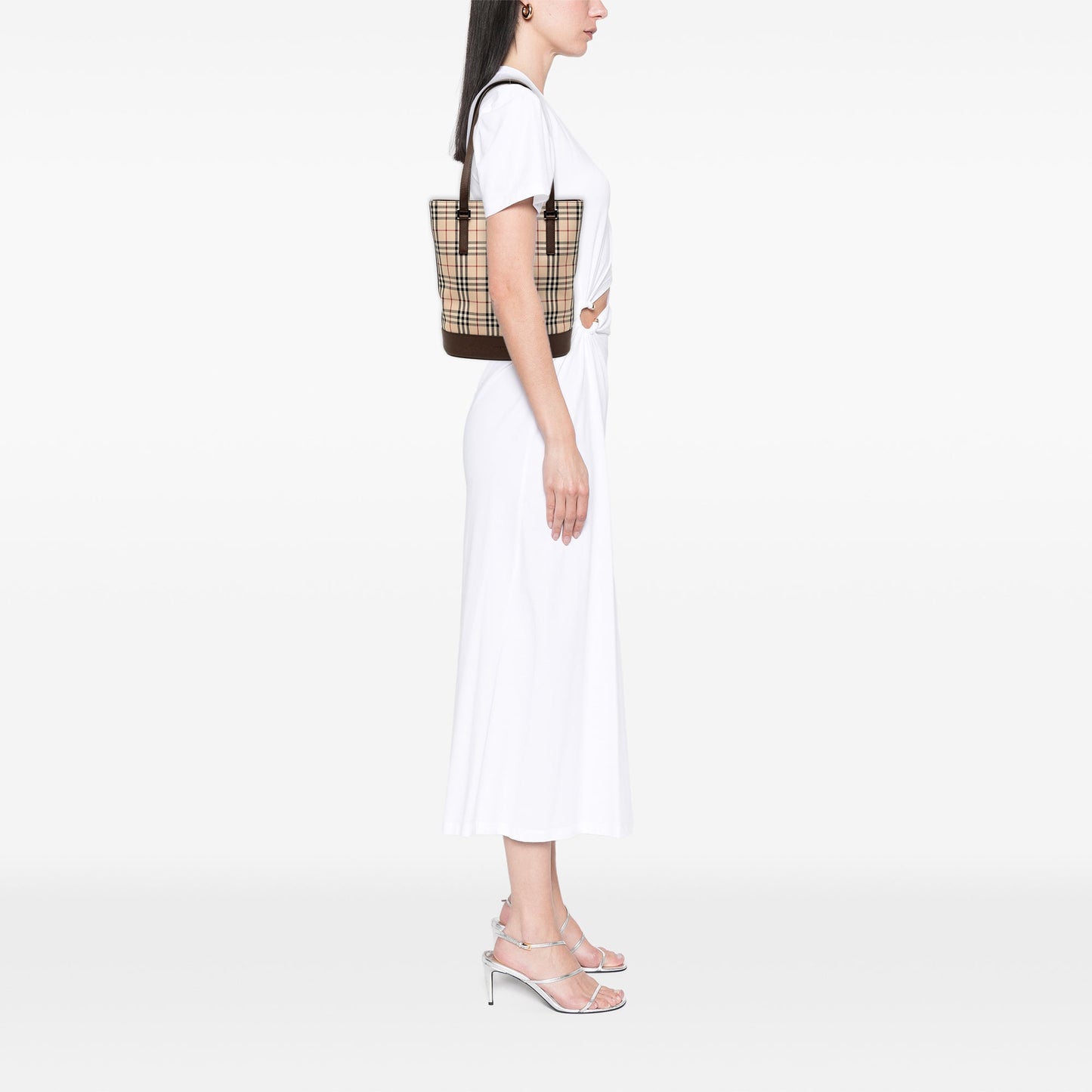 Burberry House Check Canvas Bucket Bag