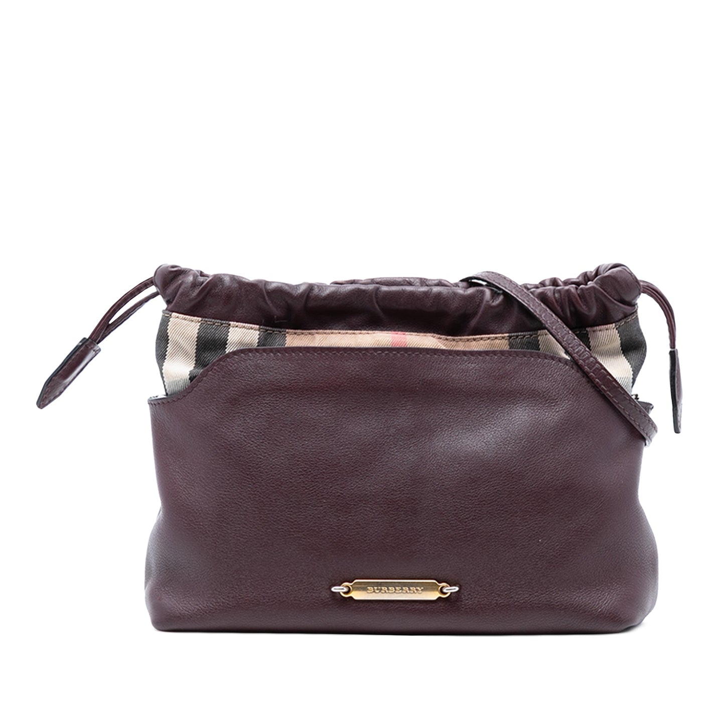 Burberry House Check Canvas and Calfskin Little Crush Crossbody