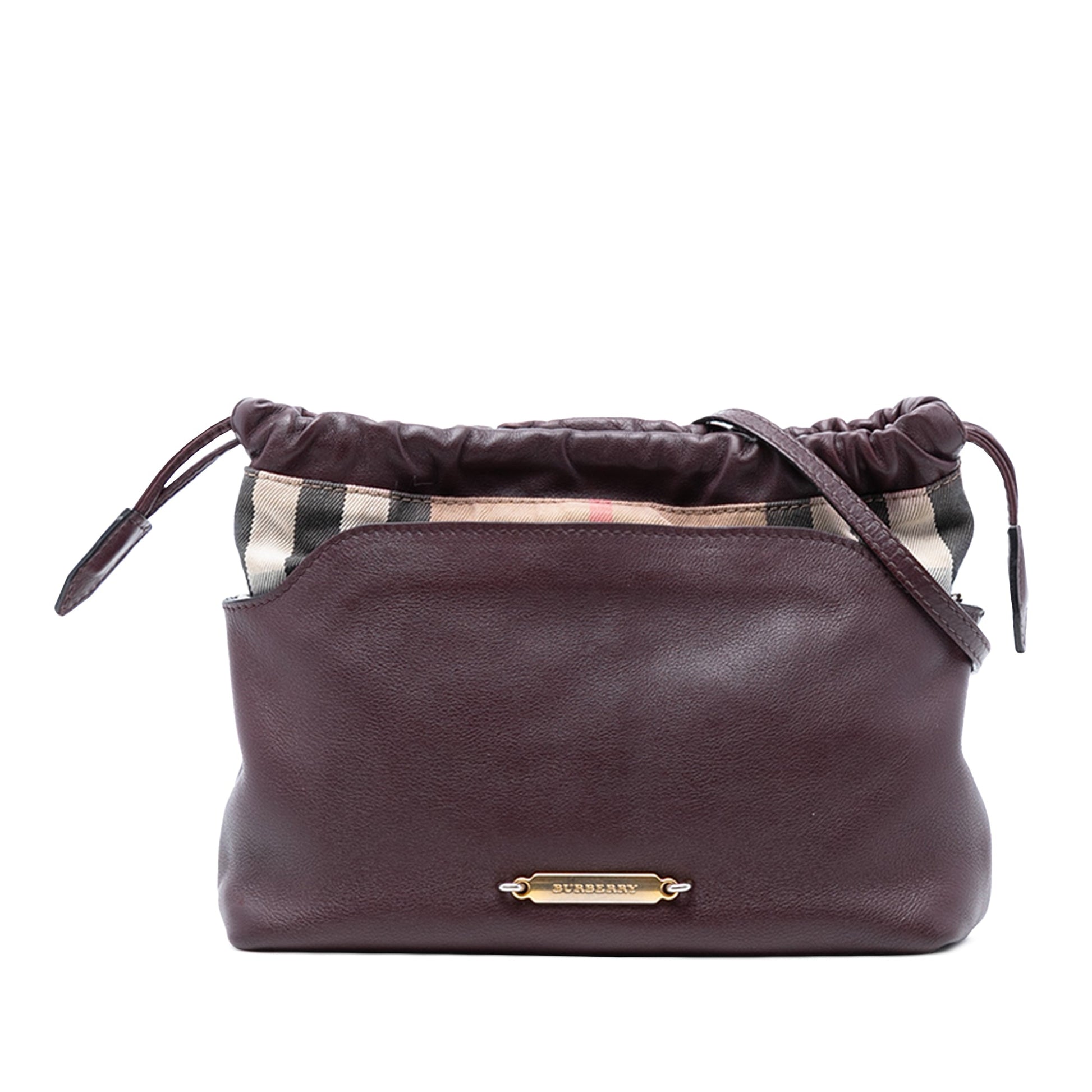 Burberry House Check Canvas and Calfskin Little Crush Crossbody