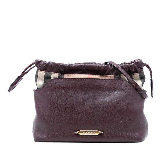 Burberry House Check Canvas and Calfskin Little Crush Crossbody