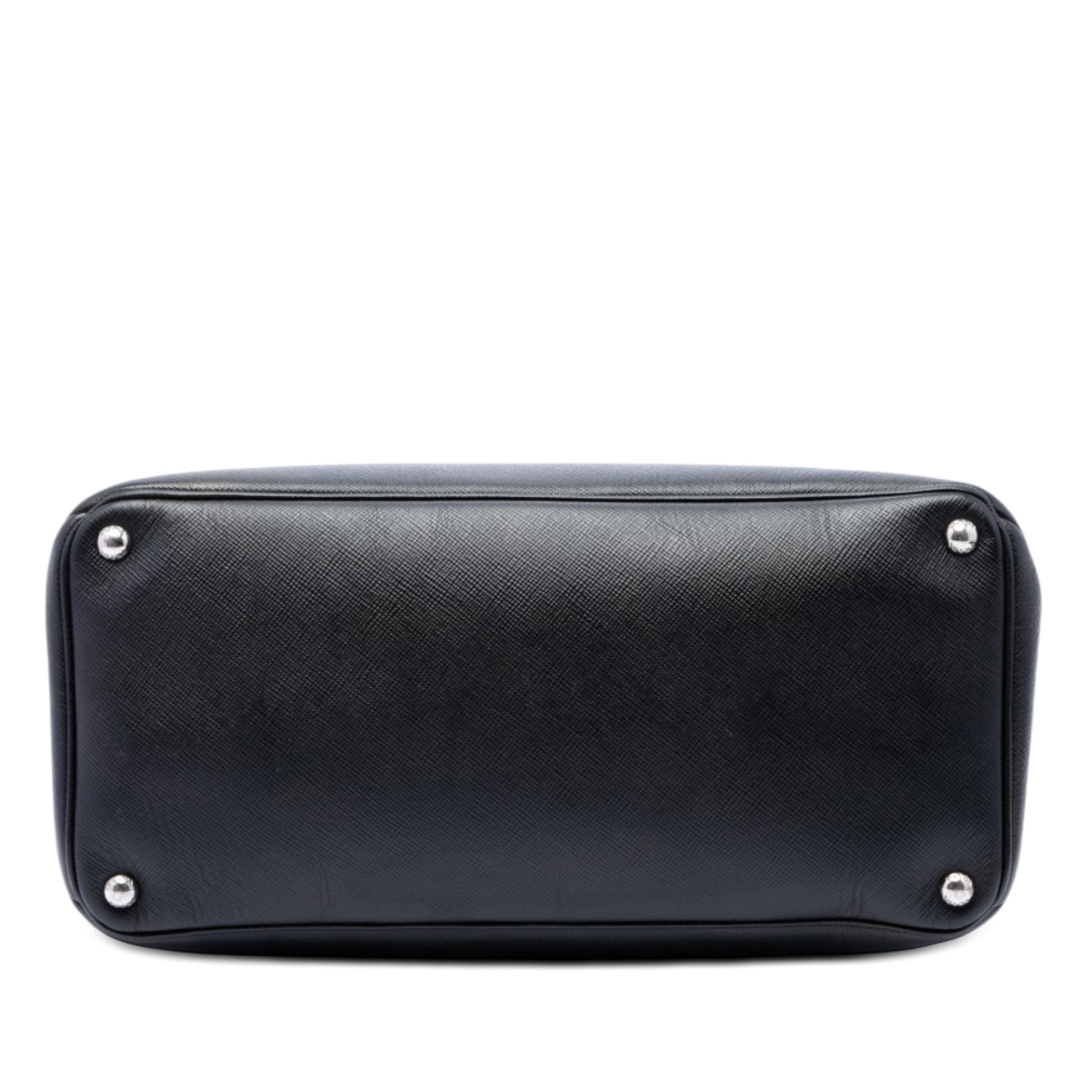 Prada Saffiano Cuir Turnlock Twin Satchel