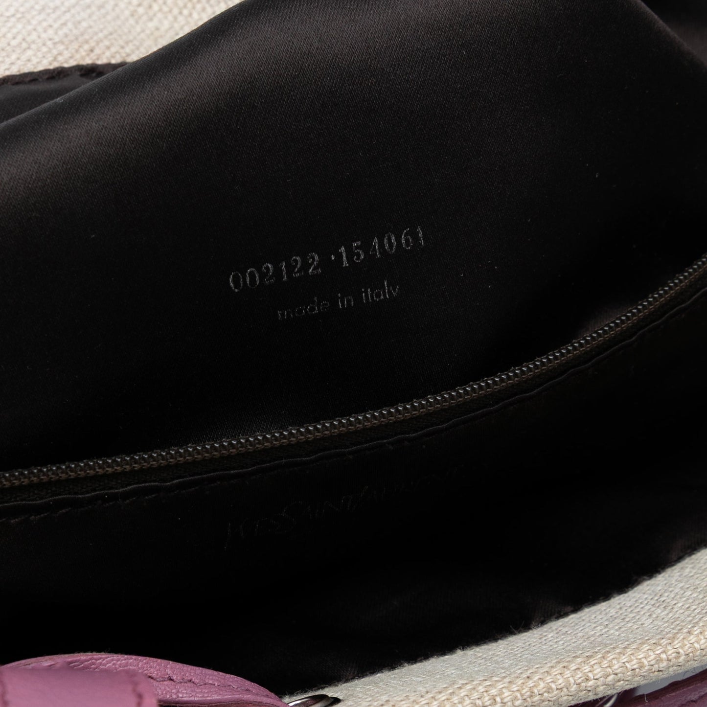 Saint Laurent Canvas Fringed Heart Applique Tote