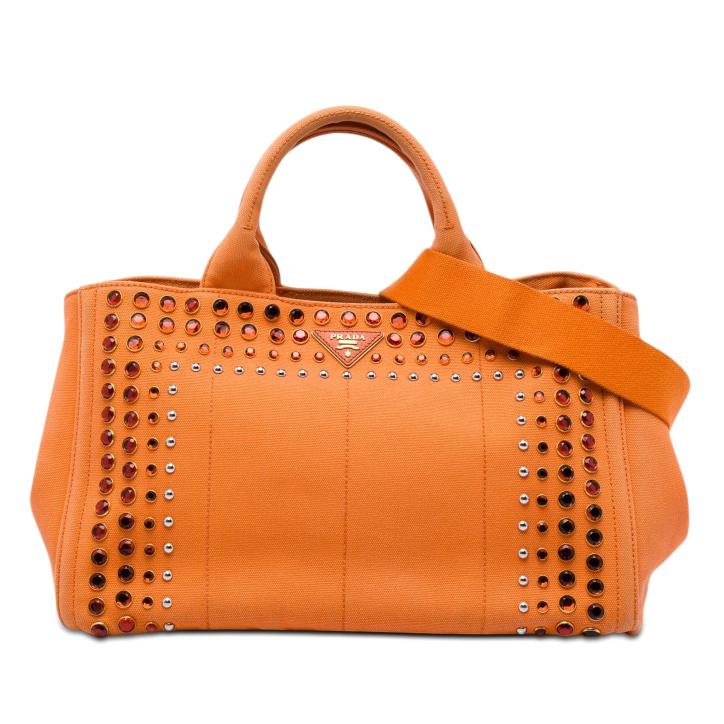 Prada Canvas Canapa Bijoux Satchel
