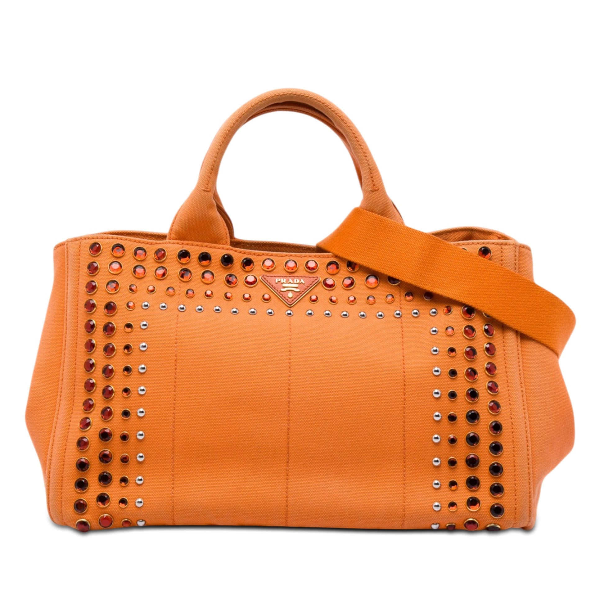 Prada Canvas Canapa Bijoux Satchel