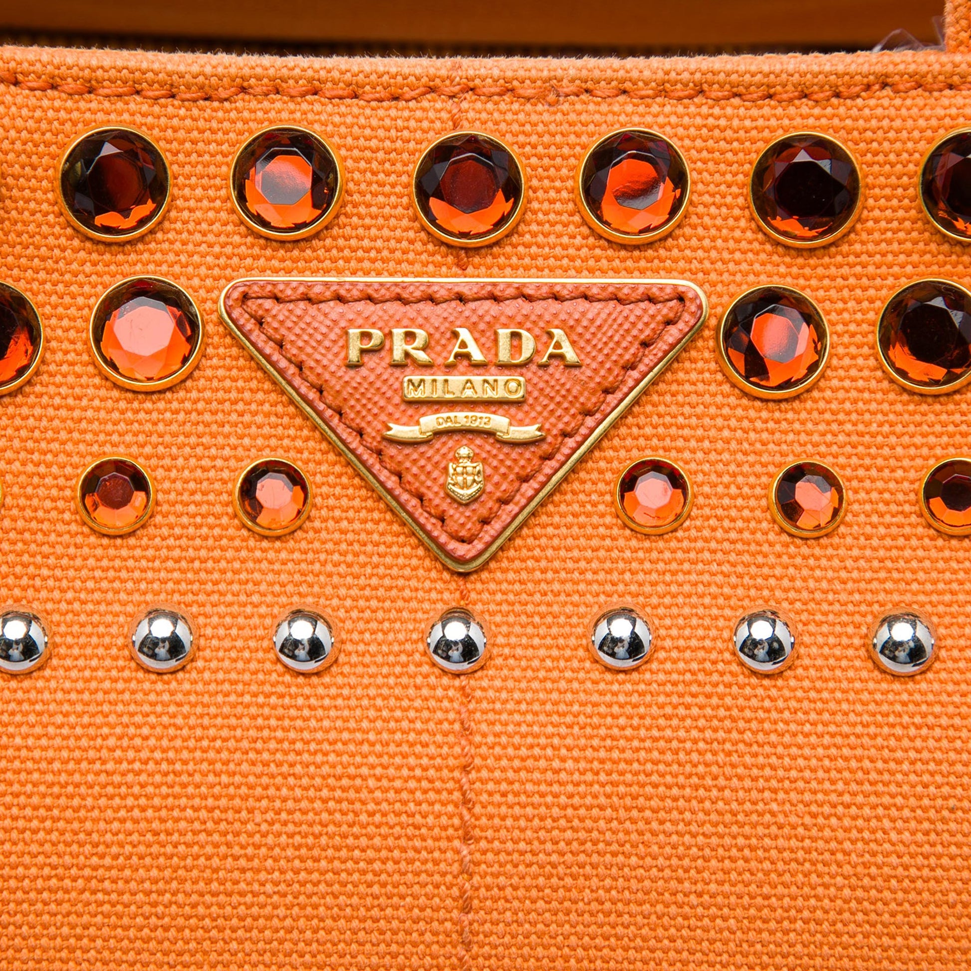 Prada Canvas Canapa Bijoux Satchel