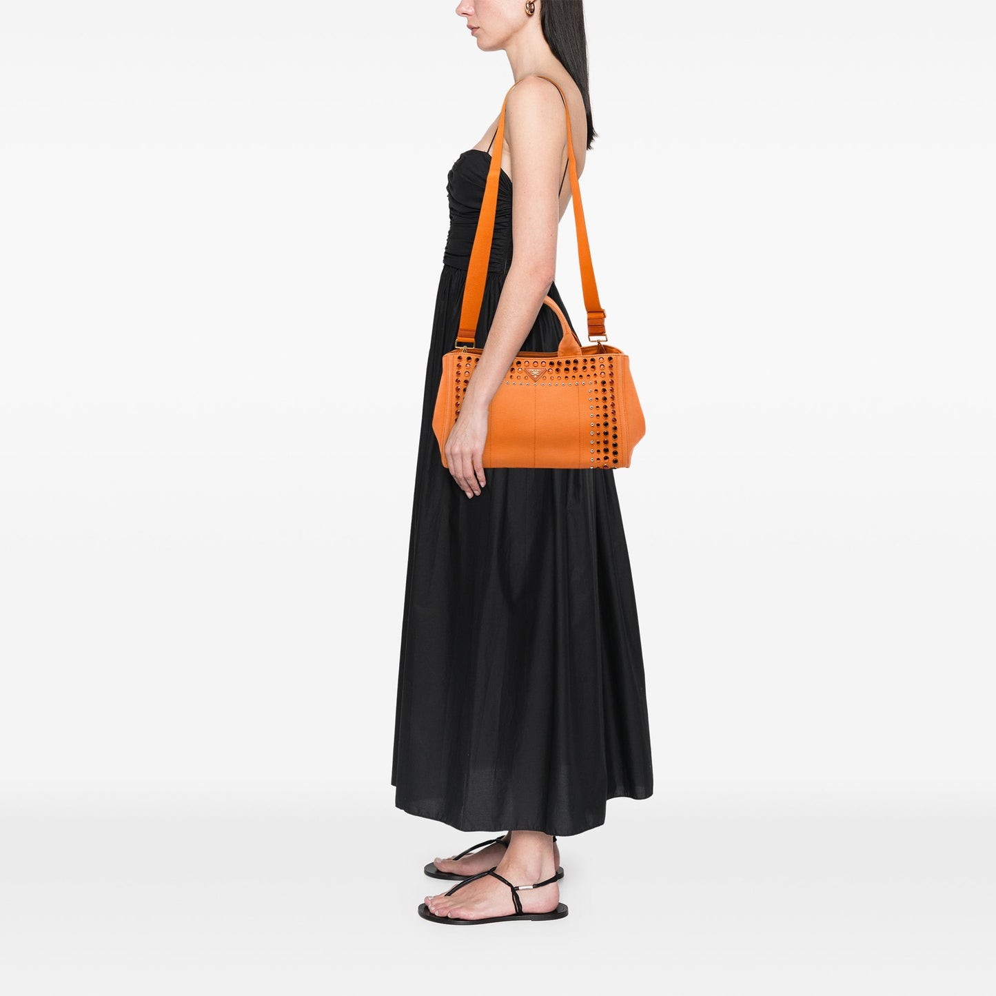 Prada Canvas Canapa Bijoux Satchel