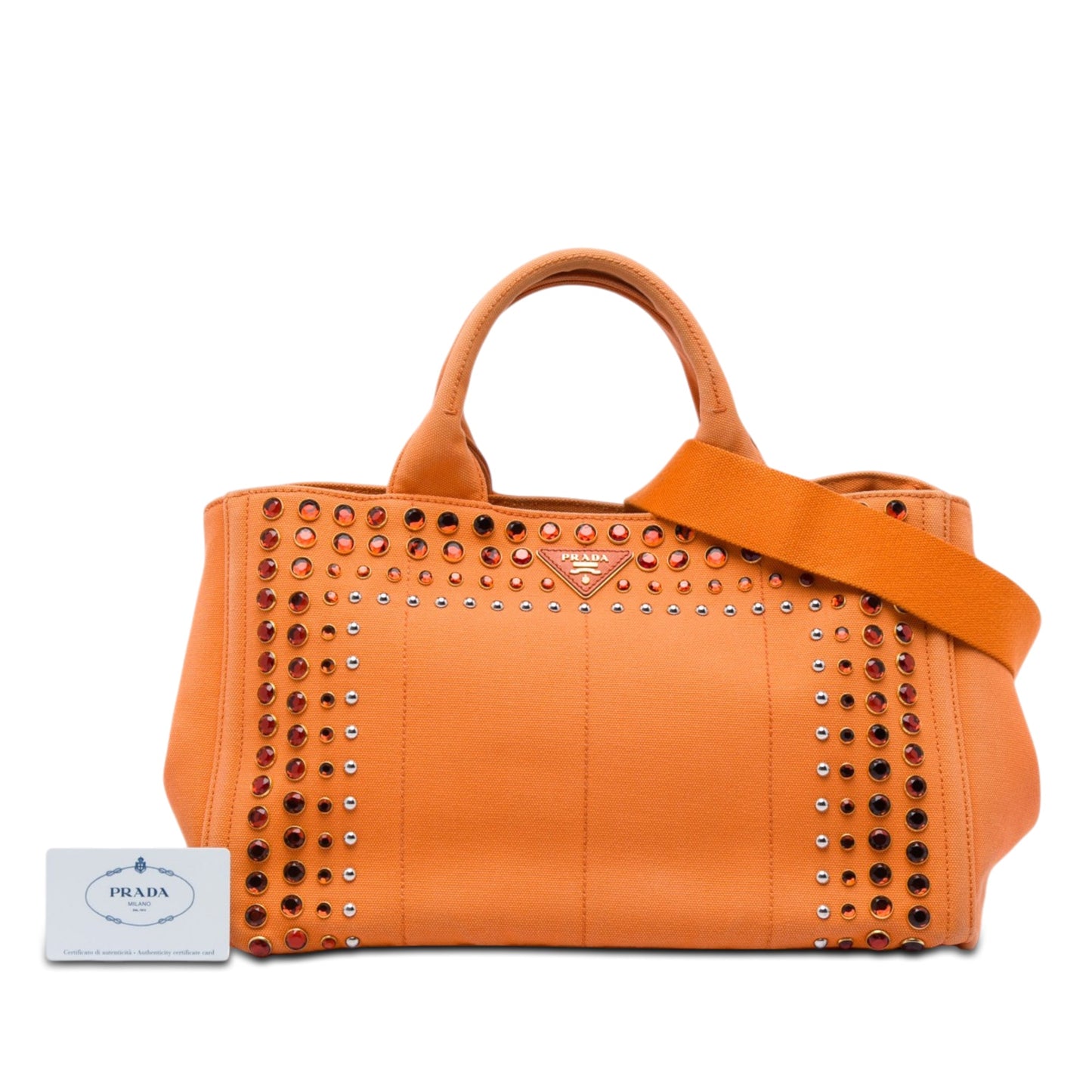 Prada Canvas Canapa Bijoux Satchel