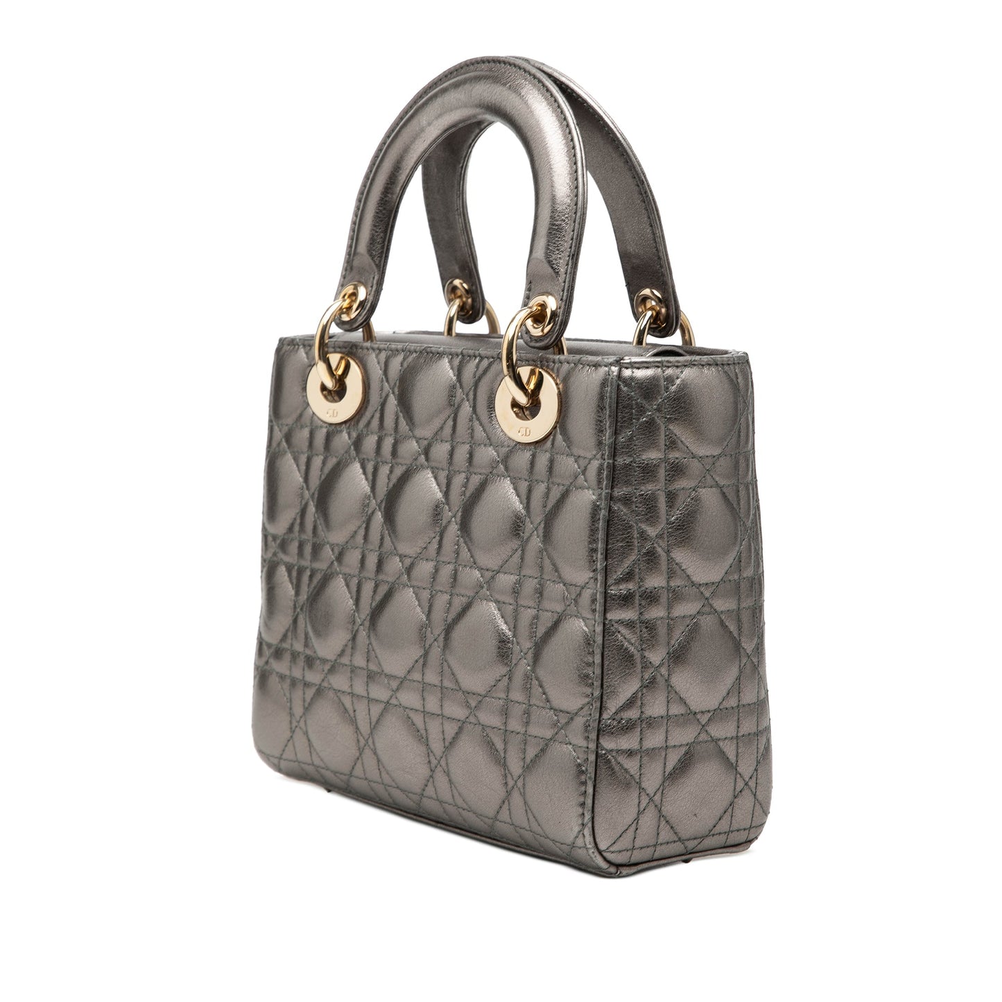 Dior Small Metallic Lambskin Cannage My ABCDior Lady Dior