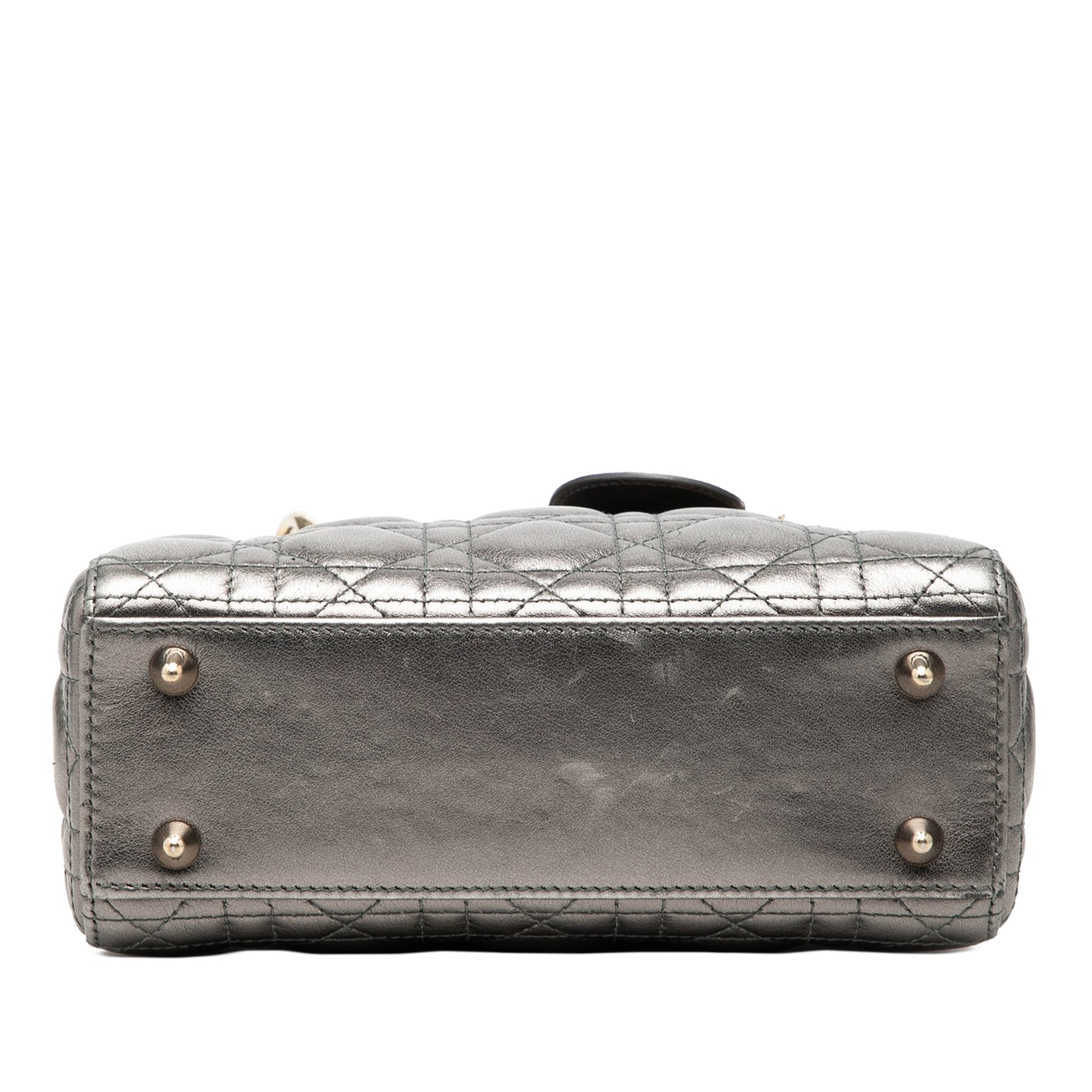Dior Small Metallic Lambskin Cannage My ABCDior Lady Dior